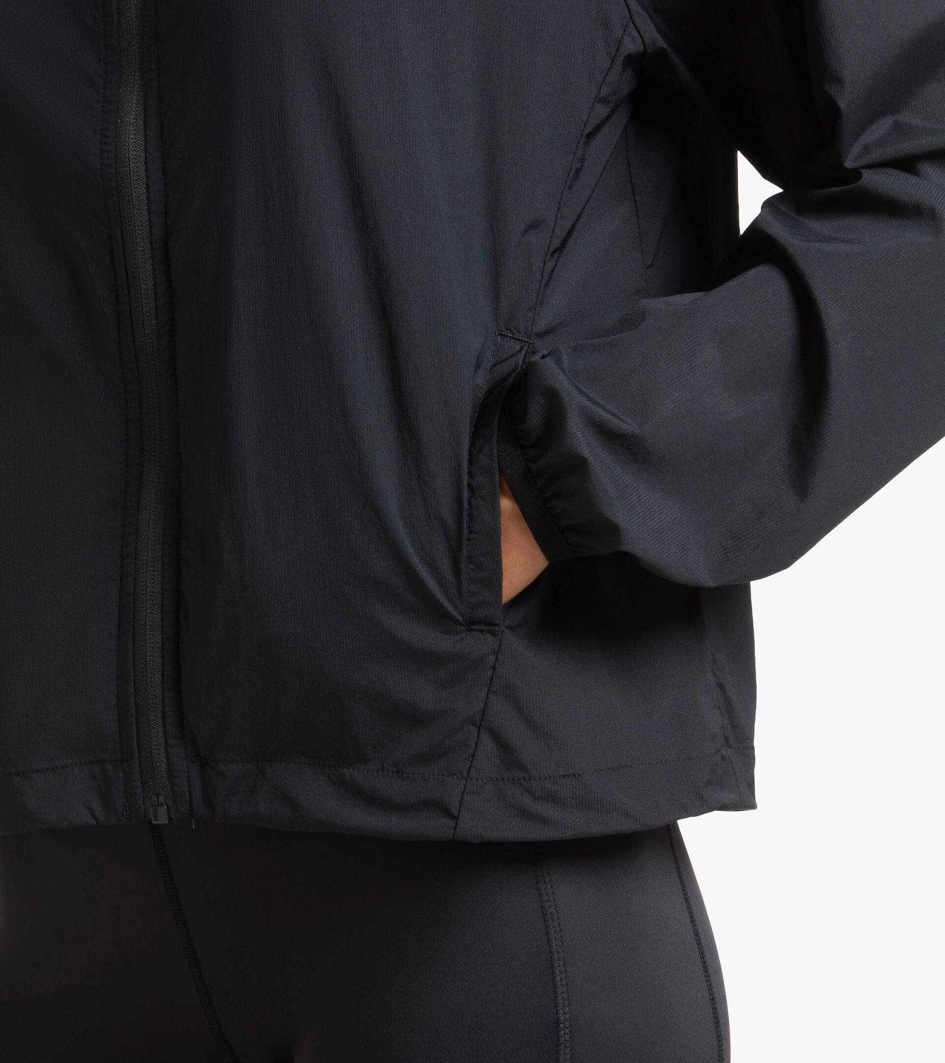 Windbreaker - Women's WINDBREAKER PACKABLE JACKET W BLACK - Diadora