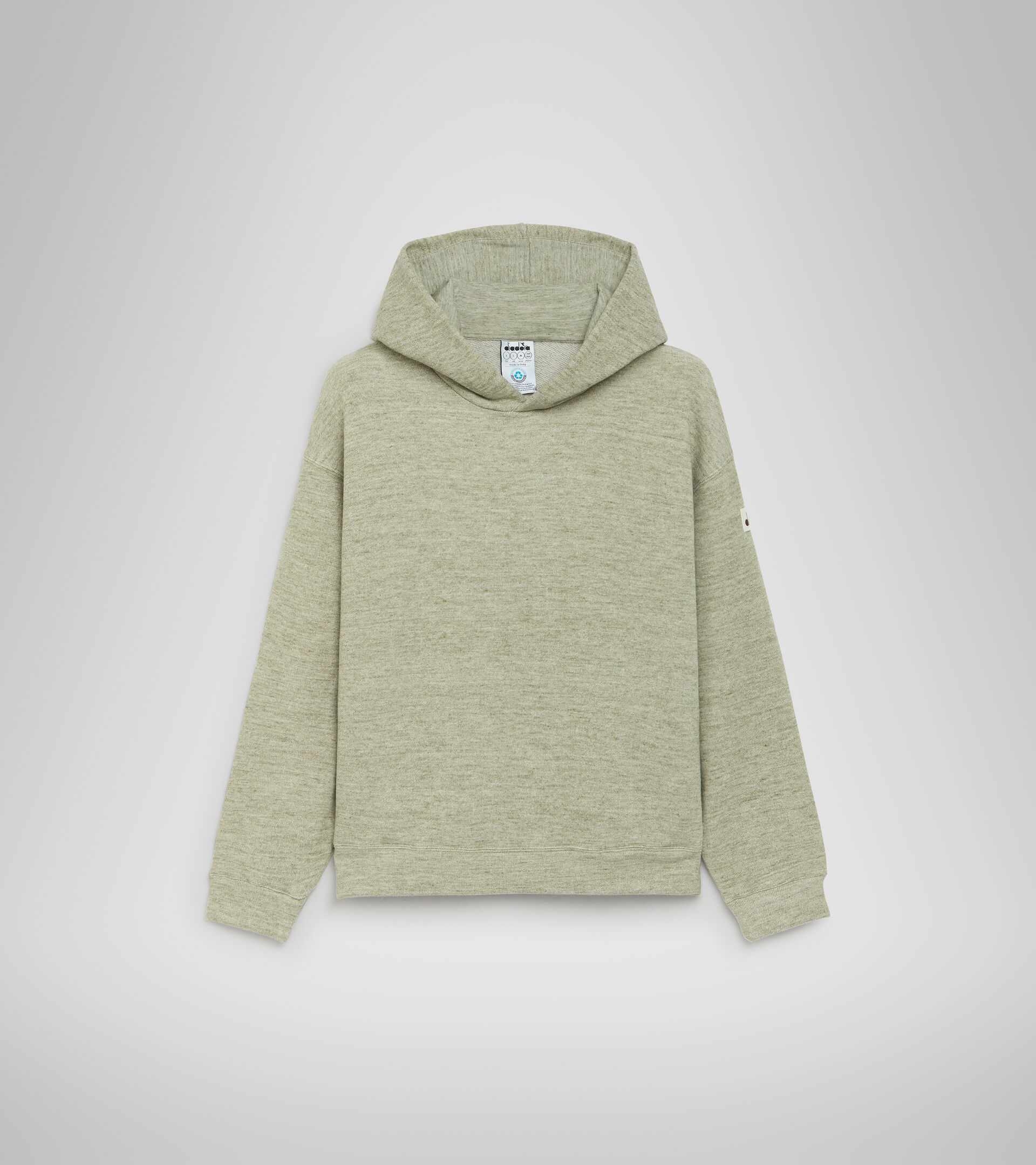 Felpa con cappuccio - Unisex HOODIE MANIFESTO 2030 MELANGE VERDE DESERTO - Diadora