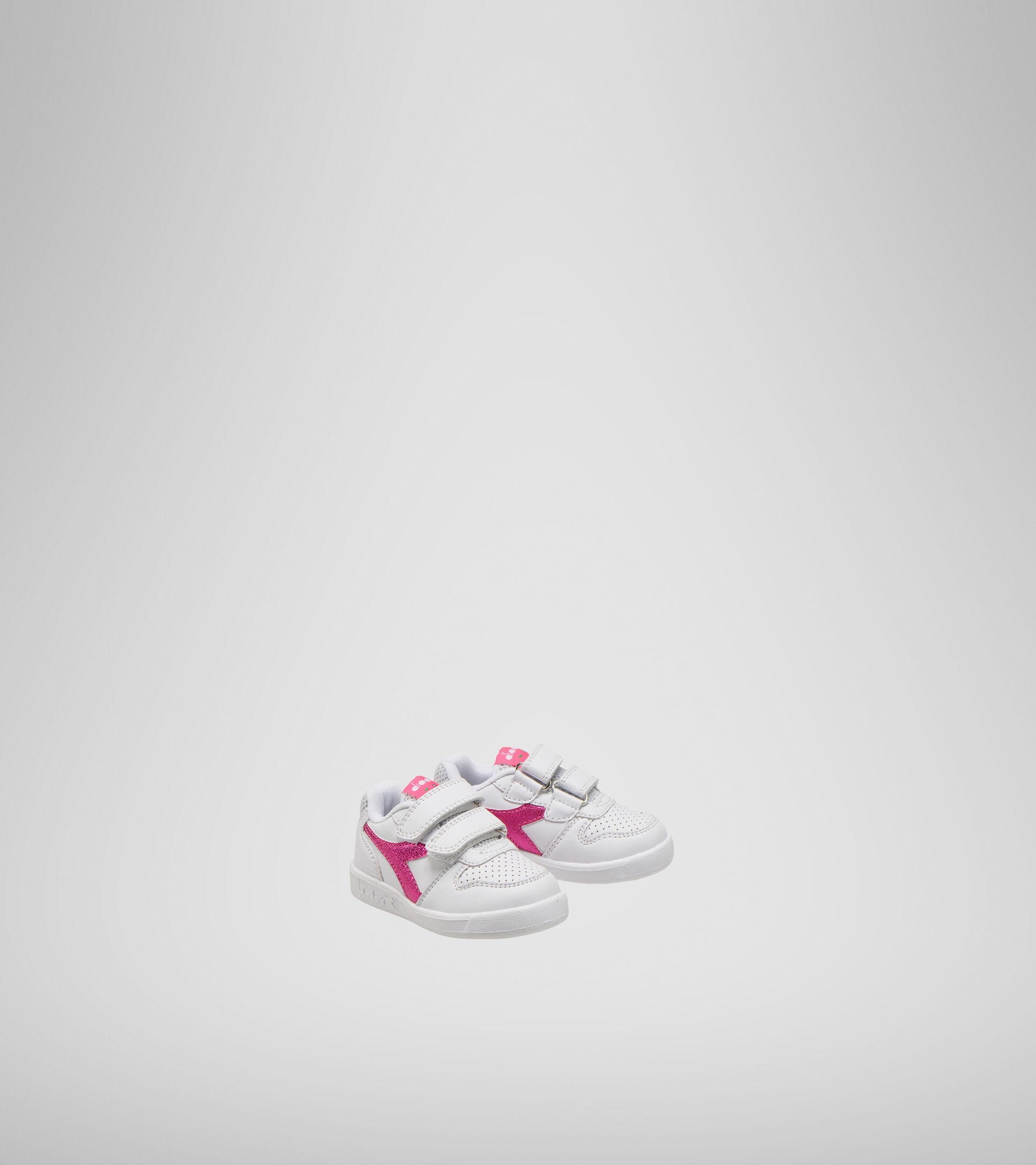 Sports shoes - Toddlers 1-4 years PLAYGROUND TD GIRL WHITE/PINK FLUO - Diadora