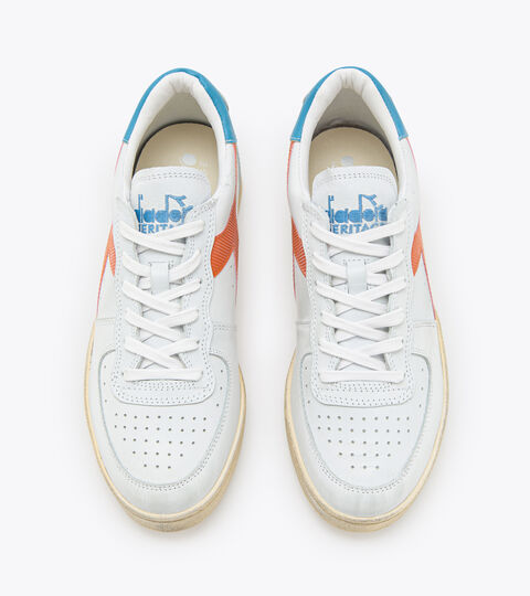 MI BASKET LOW USED, BLANCO/NARANJA PIEL Zapatillas Heritage - Unisex MI BASKET LOW USED BLANCO/NARANJA PIEL - Diadora