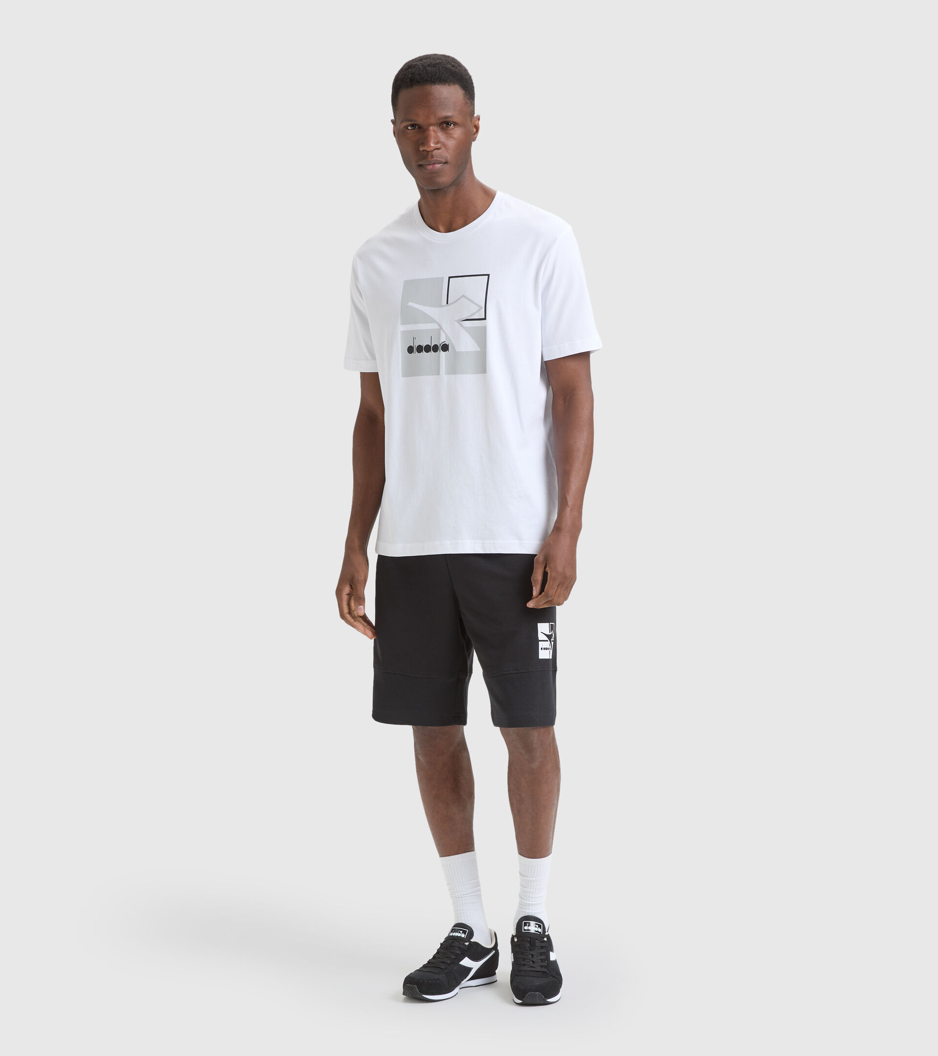 Camiseta de algodón - Hombre T-SHIRT SS FRAME BLANCO VIVO - Diadora