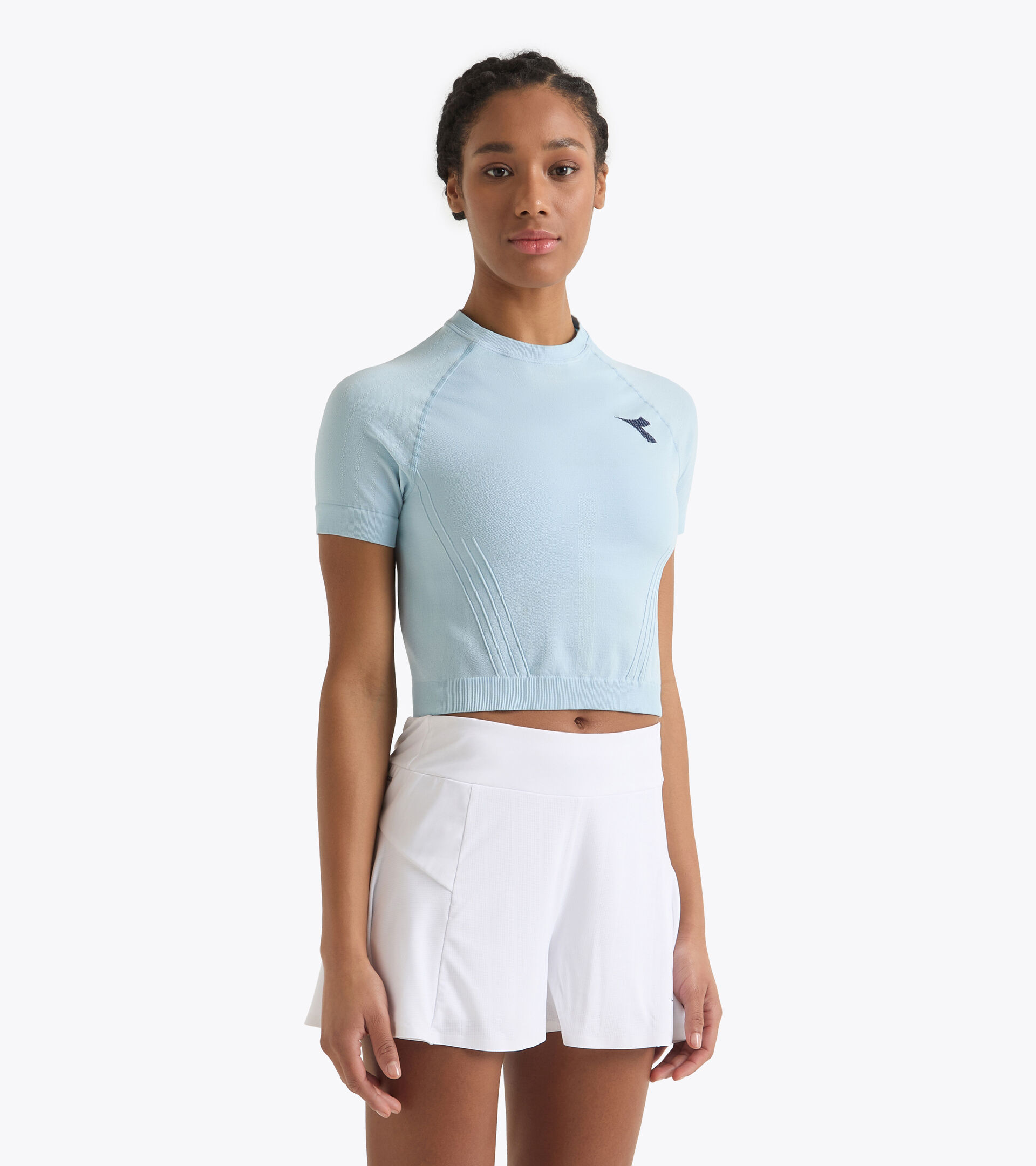 Top técnico ceñido y termorregulador - Tenis - Mujer L. TOP ICON STRATOUNO AZUL CORYDALIS - Diadora