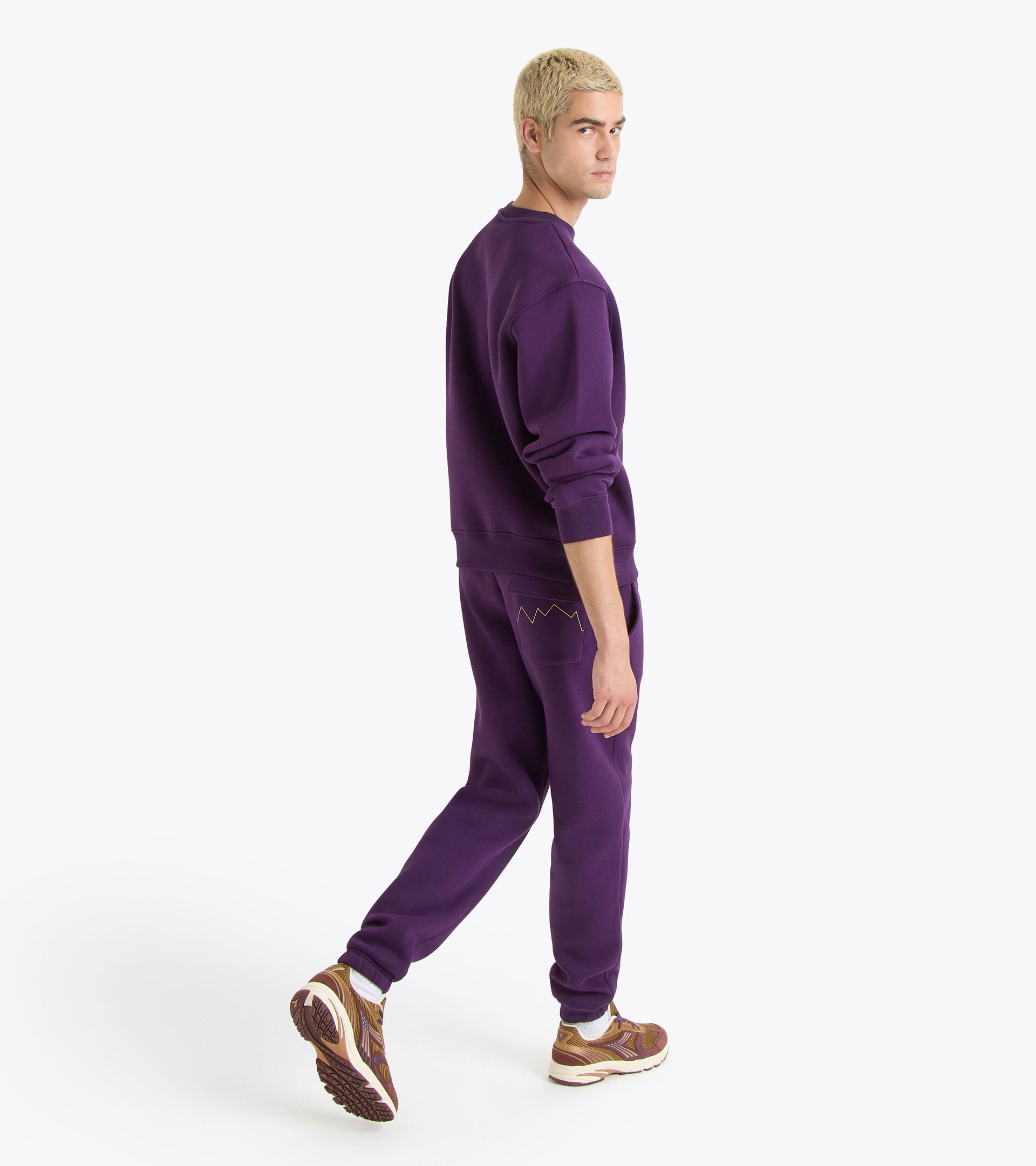 Sporty sweatshirt - All-Gender SWEATSHIRT CREW ROUTE VIOLET JEWEL - Diadora