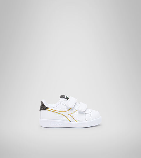 Sports shoes - Toddlers 1-4 years GAME P TD GIRL WHITE/BLACK/GOLD - Diadora