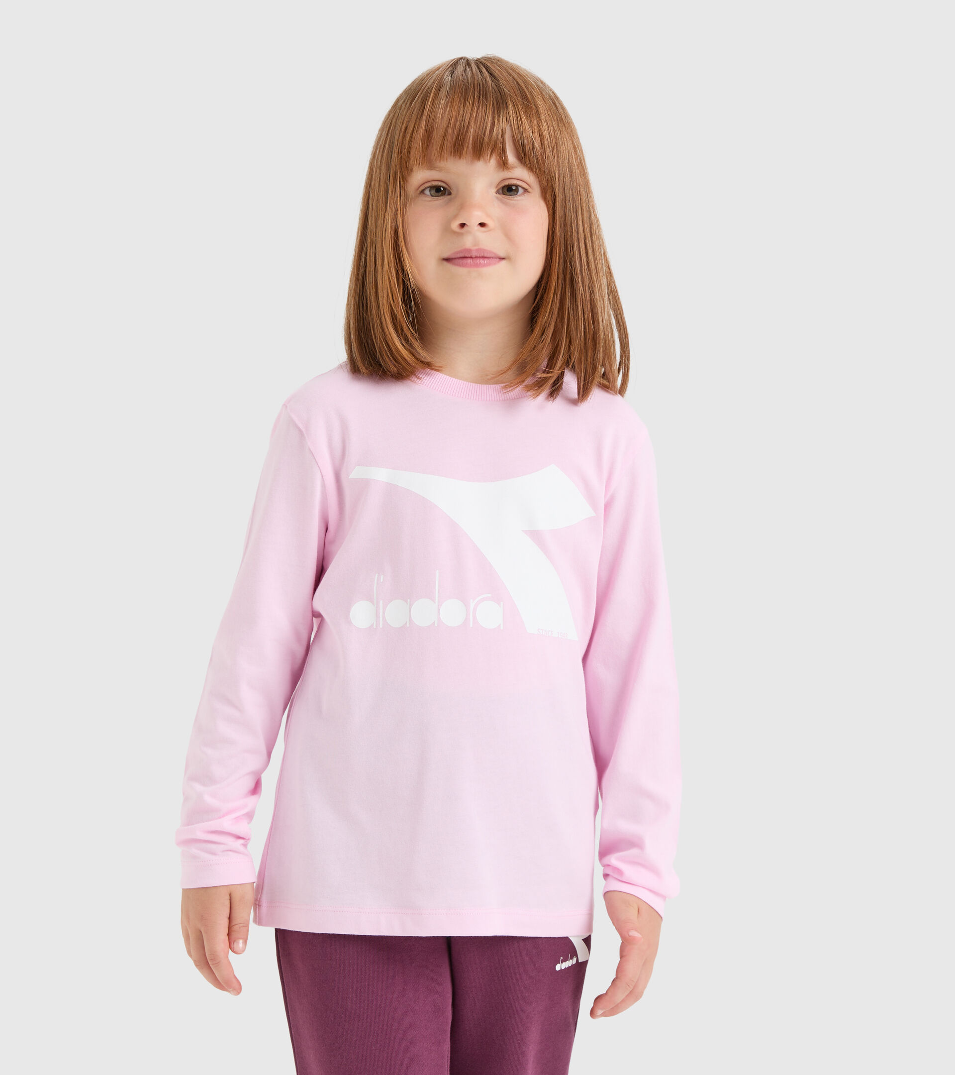 Sportliches T-Shirt - Kinder JU.T-SHIRT LS CHROMIA ROSABLUETIGER FRAUENSCHUH - Diadora