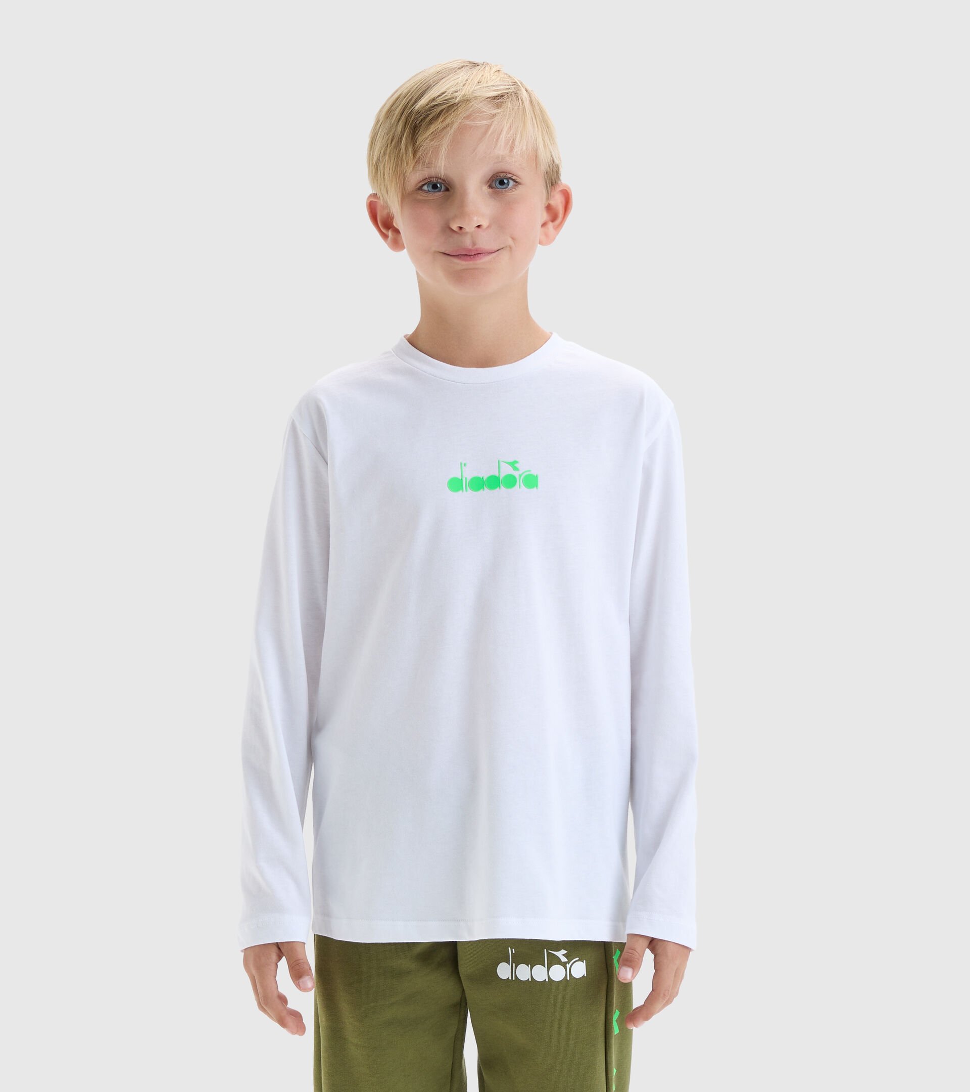 T-shirt long sleeve - Boy JB.T-SHIRT LS D MARSHMALLOW - Diadora