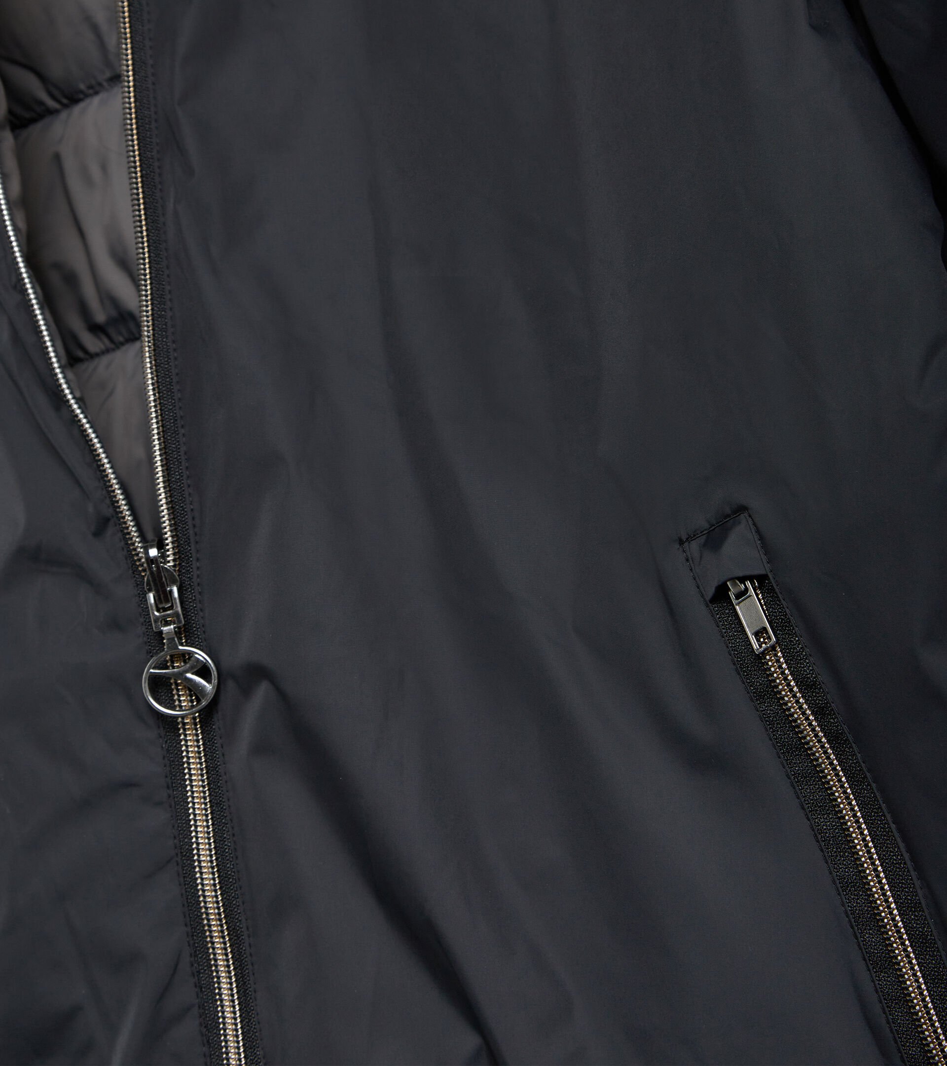Reversible puffer jacket - Men HOODIE INSULATED JACKET BLACK/SHADOW - Diadora