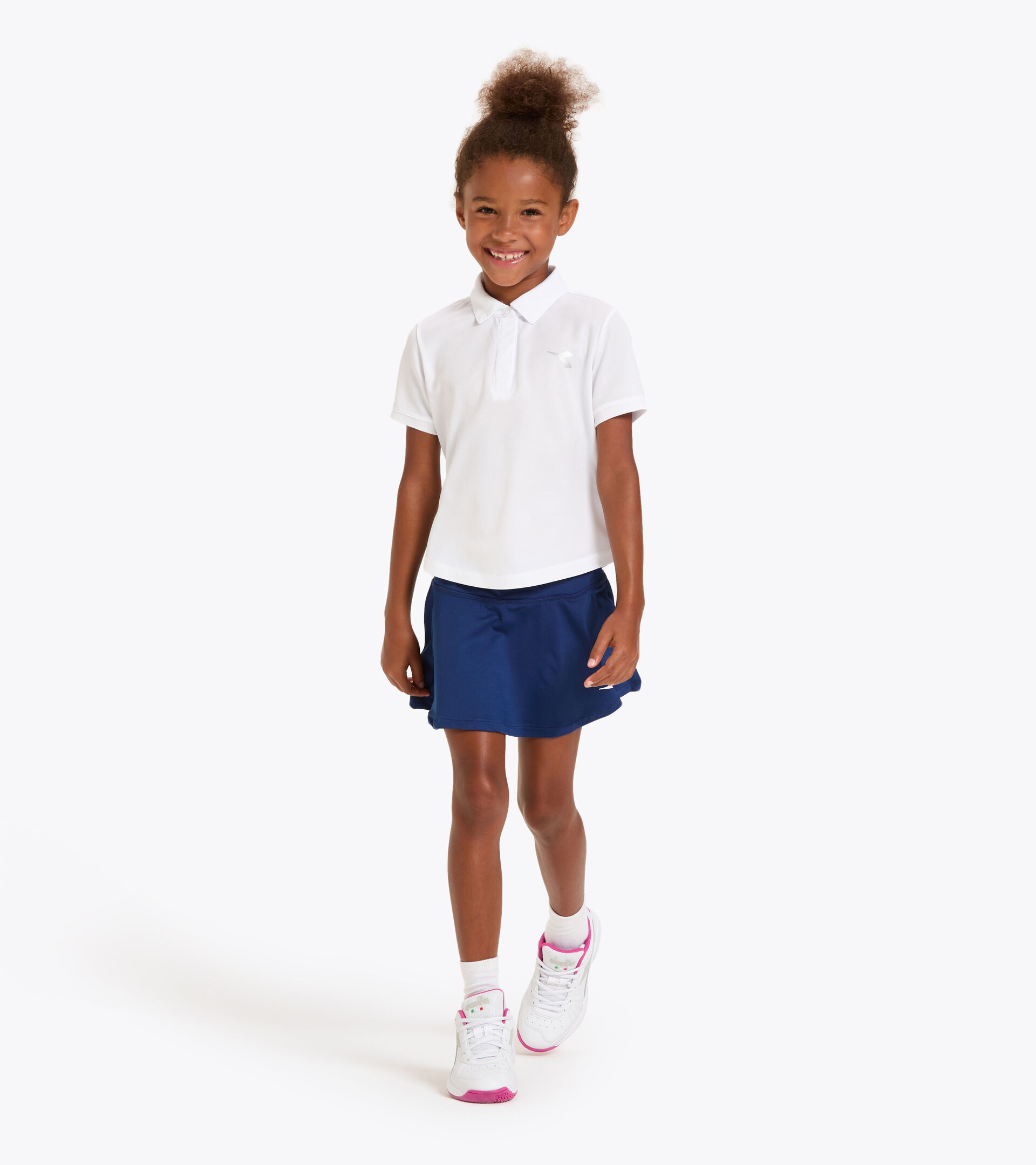 Tennis polo shirt - Junior G. POLO COURT OPTICAL WHITE - Diadora