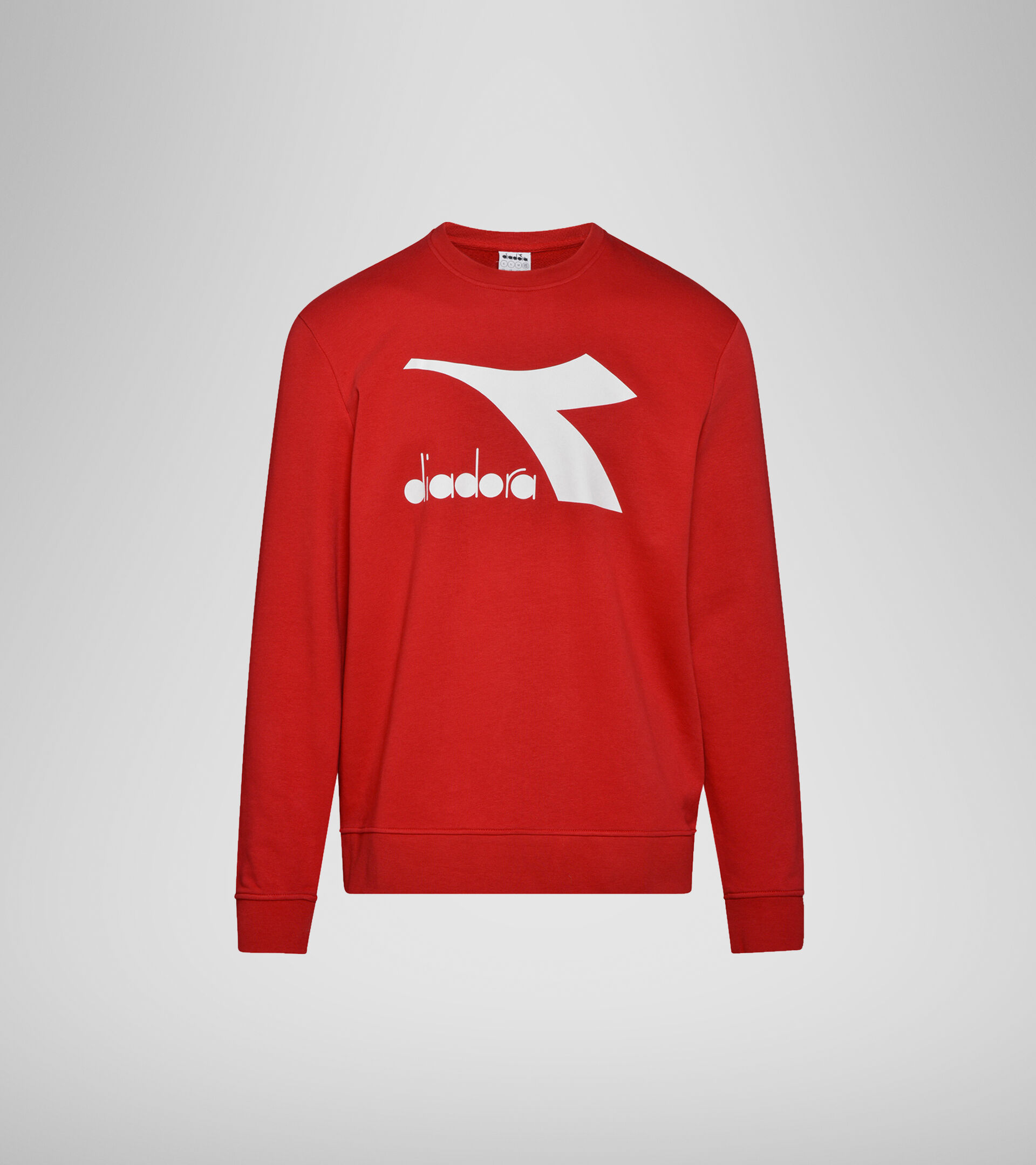 Crew-neck sweatshirt - Men SWEATSHIRT CREW LOGO CHROMIA TANGO RED - Diadora