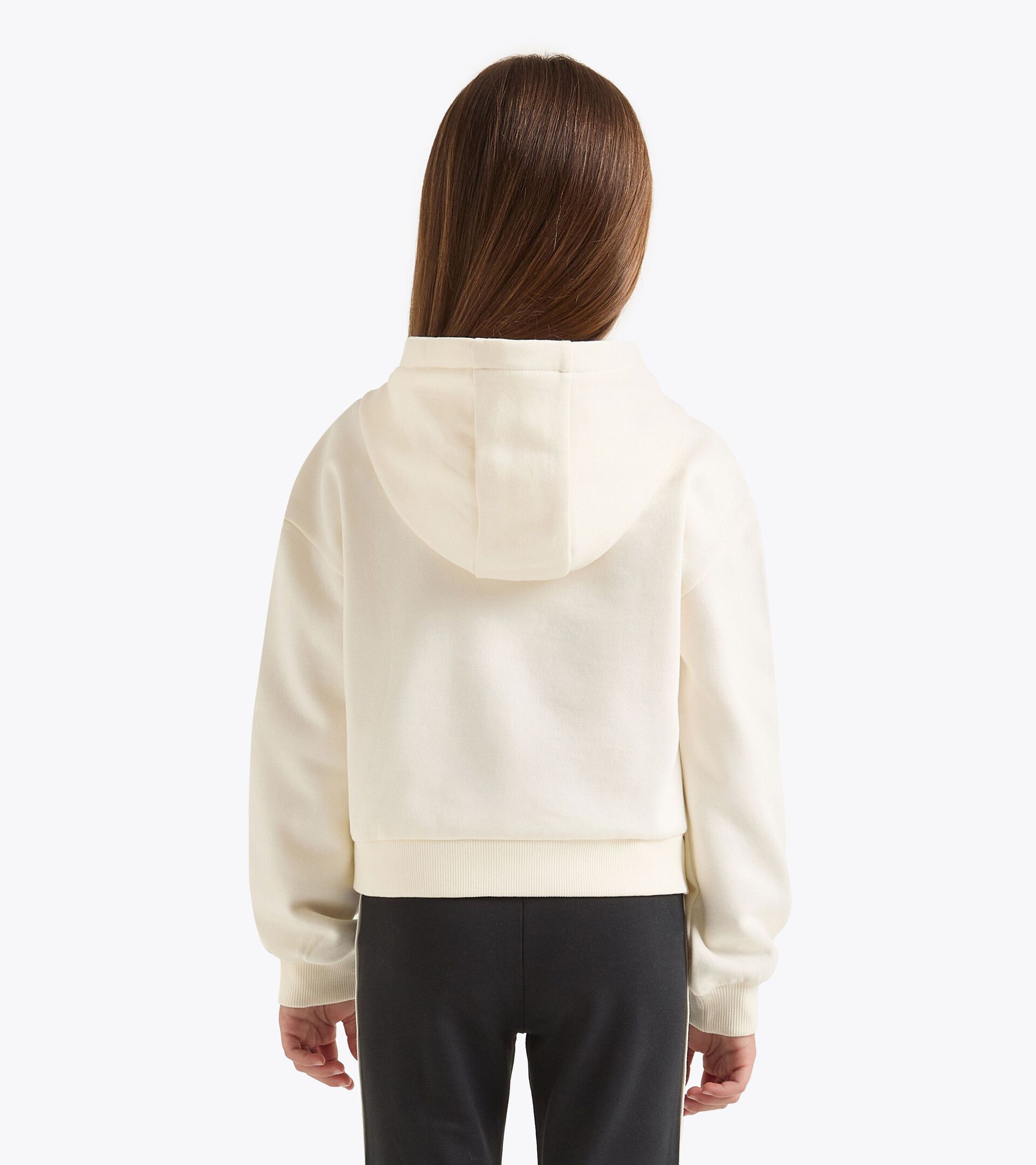 Sudadera con capucha - Corte regular - Niña/Adolescente
 JG. HOODIE FZ LOGO BIANCO GARDENIA - Diadora