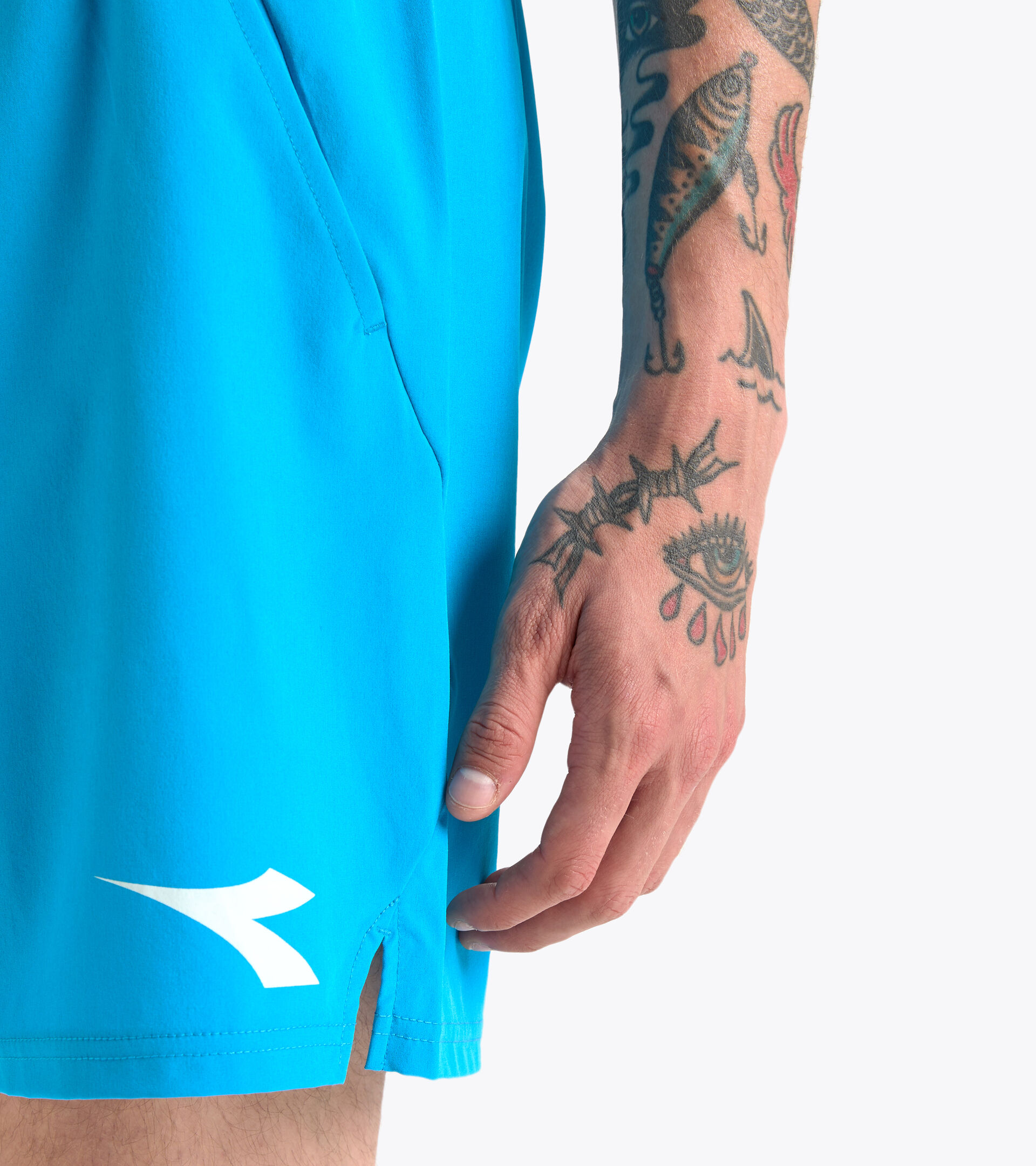 Training Bermuda shorts - Men BERMUDA ICON TURQUOISE BLUE - Diadora