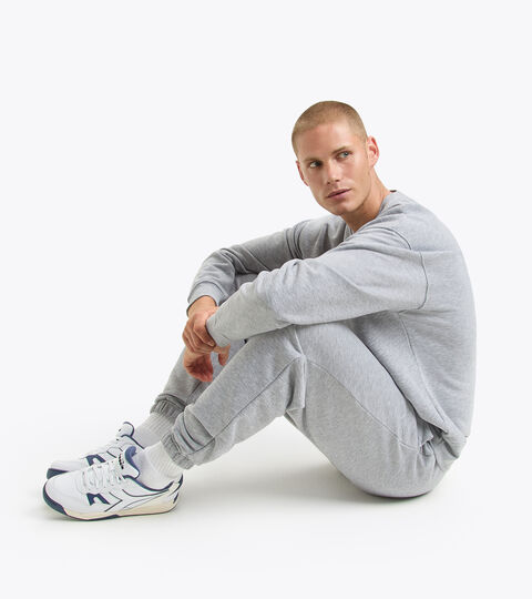 Unbrushed cotton tracksuit (crewneck sweatshirt and trousers) - Men SWEATSHIRT ATHLETIC LOGO TRACKSUIT grey  - null