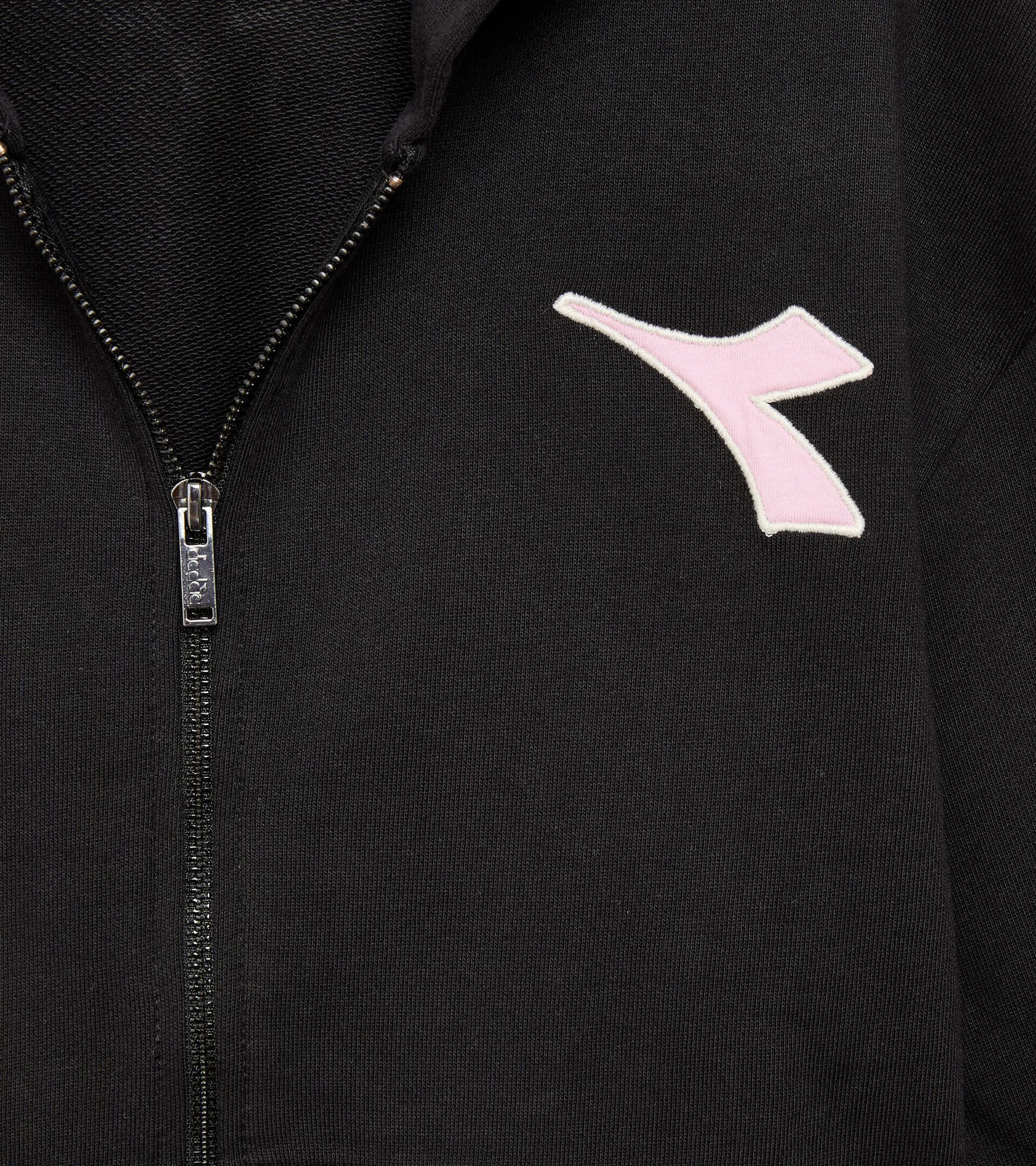 Hoodie with faded details - Girl JG. HOODIE FZ PINK SMILE BLACK - Diadora