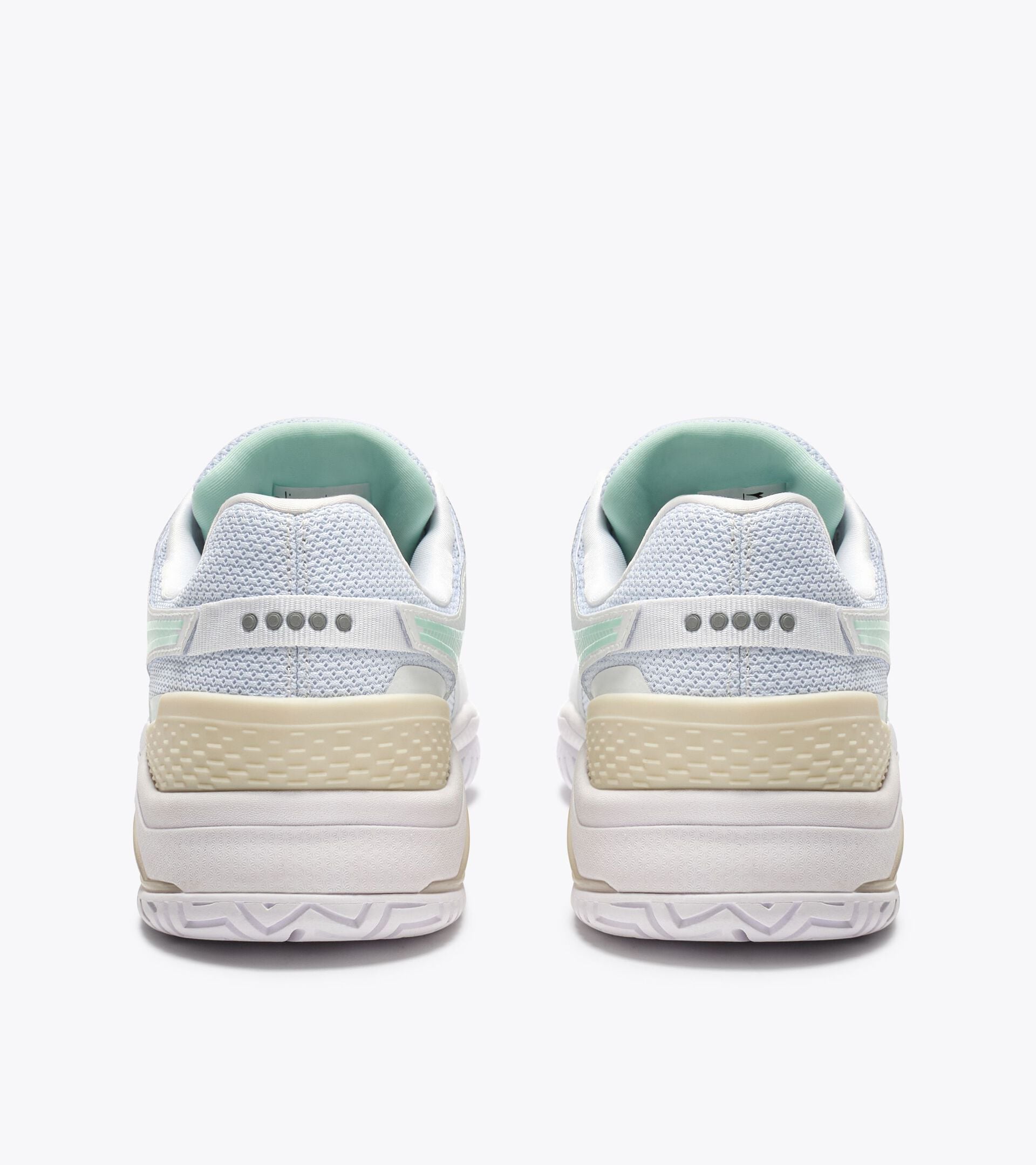 Chaussures de tennis pour terrains durs ou en terre battue - Protection et amorti - Femme BLUSHIELD TORNEO 3 W AG BIANCO/VERDE BAIA - Diadora