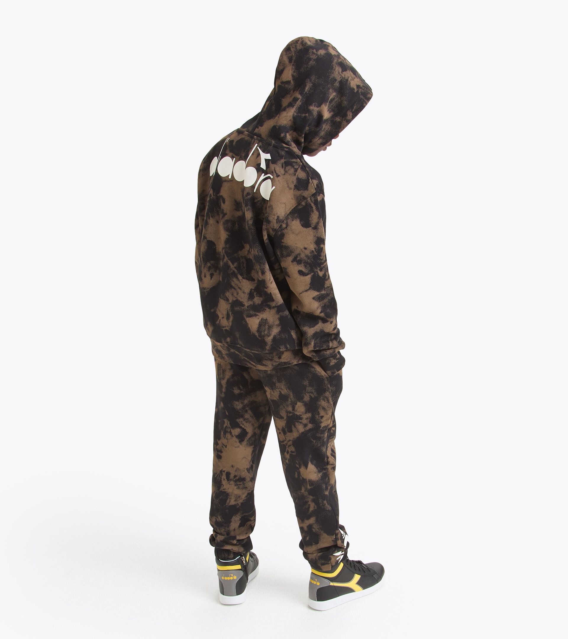 Sweat-shirt à capuche - Imprimé tie dye - Ado garçon
 JB. HOODIE TYE DYE NOIR/VERT CAMOUFLAGE - Diadora