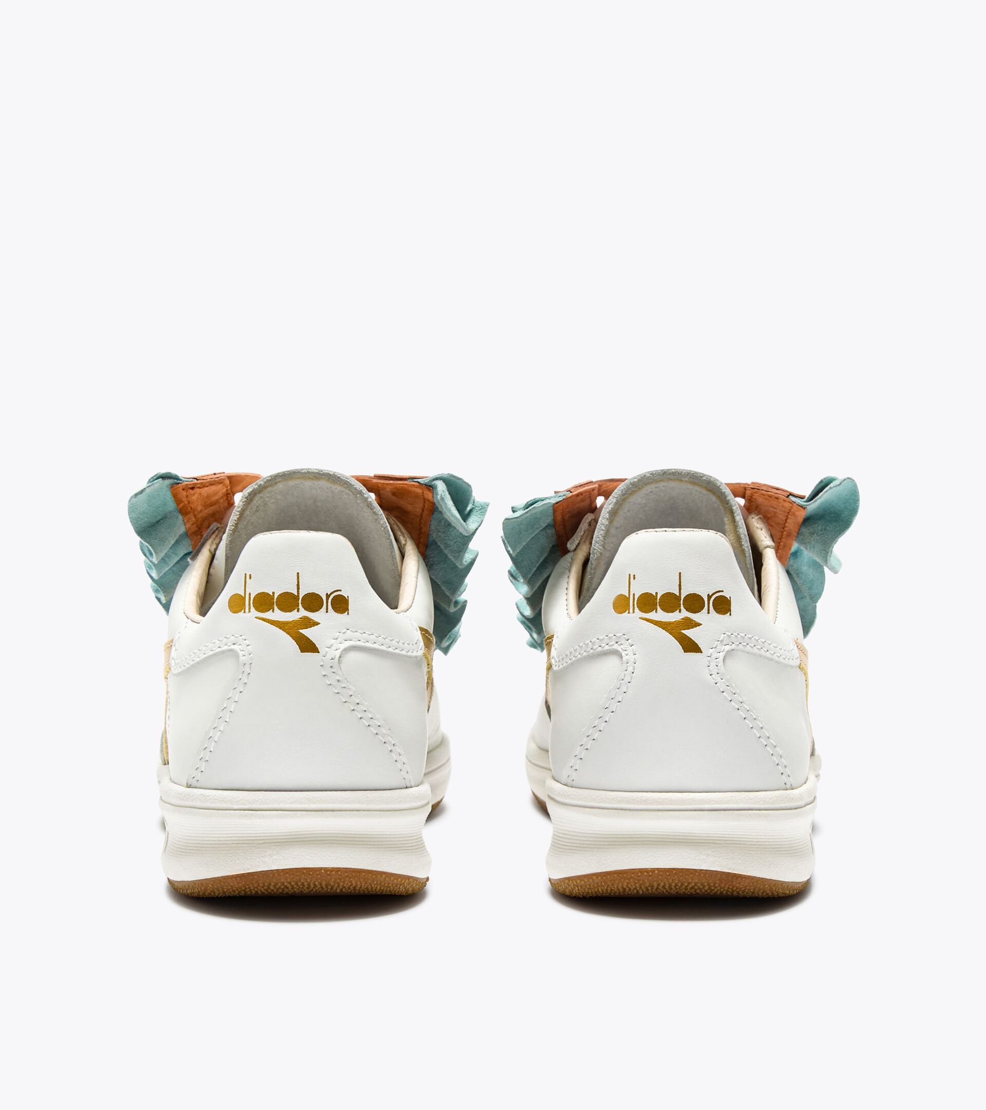 Made in Italy Heritage shoe - Woman B.ELITE ROUGE WN WHITE/ORANGE - Diadora