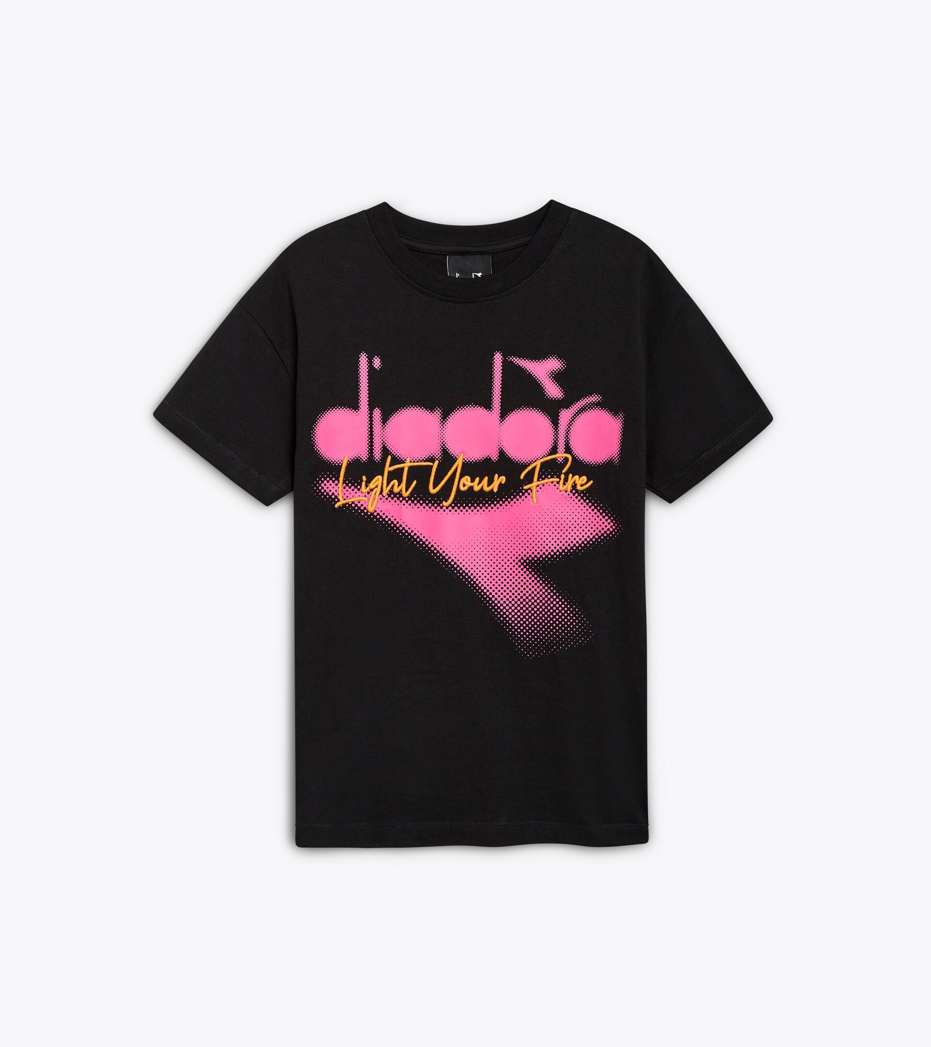 T-shirt - Girl JG.T-SHIRT SS LOGO PIXEL BLACK - Diadora