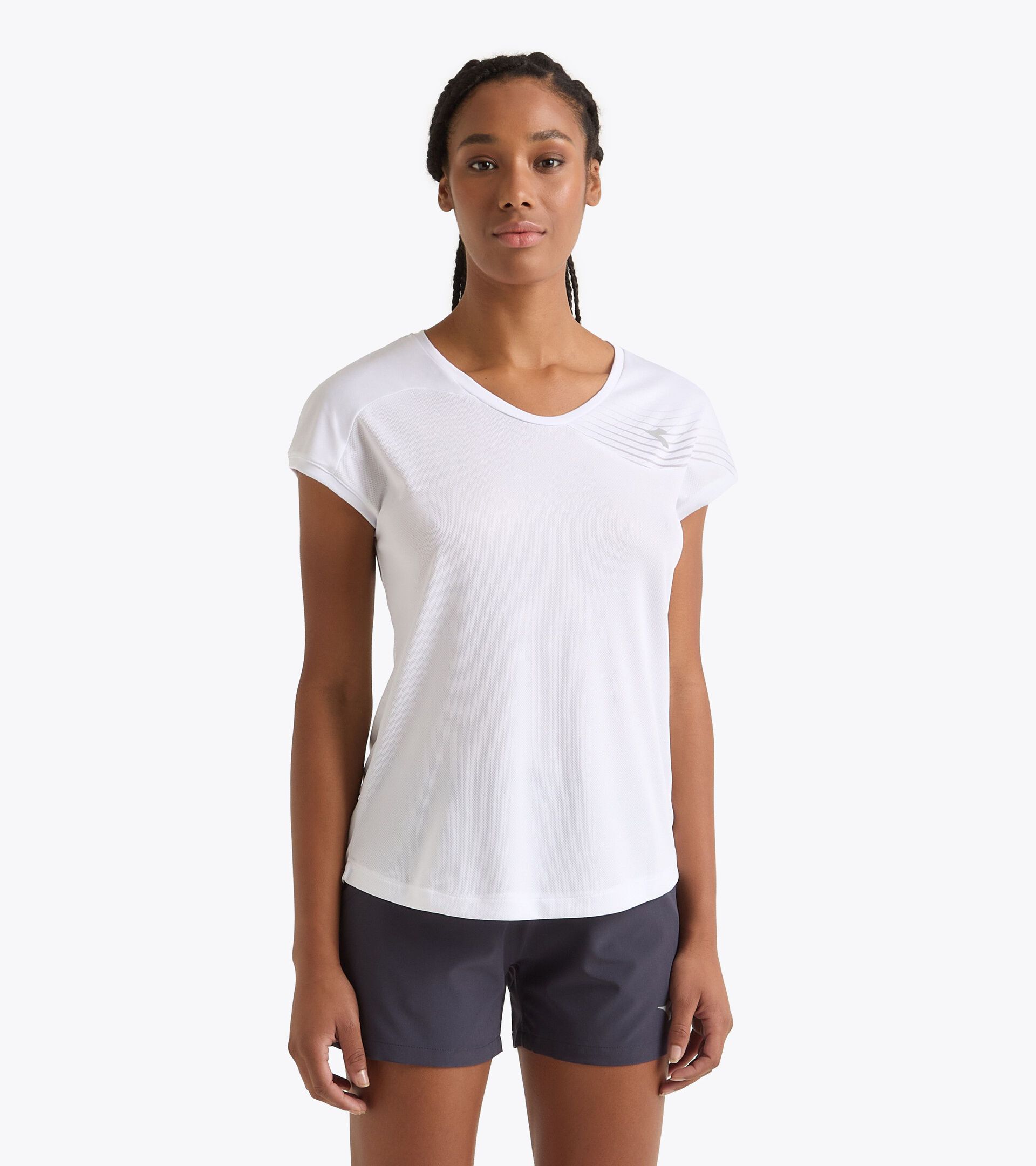 Camiseta de tenis - Mujer L. T-SHIRT COURT BLANCO VIVO - Diadora