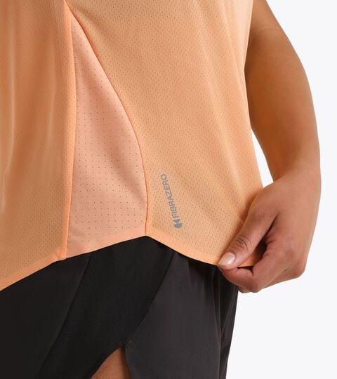 Superleichtes FIBRAZERO-T-Shirt  - Running - Damen
 L. SS T-SHIRT SUPER LIGHT FIBRAZERO PFIRSICHSCHUSTER - Diadora