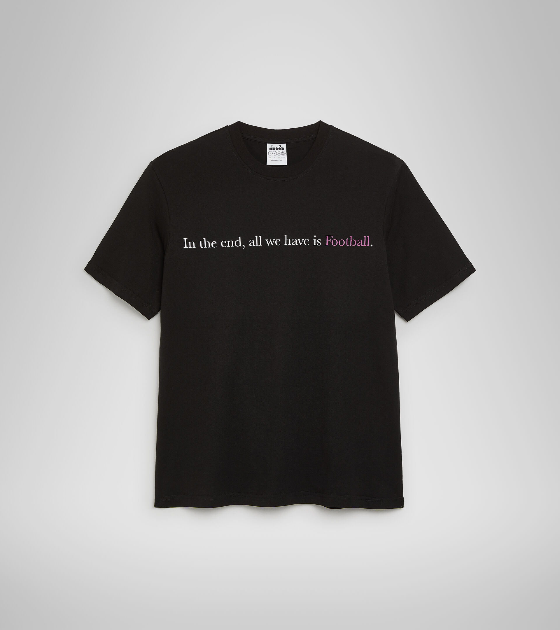 Throwback sports T-shirt - Unisex T-SHIRT SS CLASSIC STORY RB BLACK - Diadora
