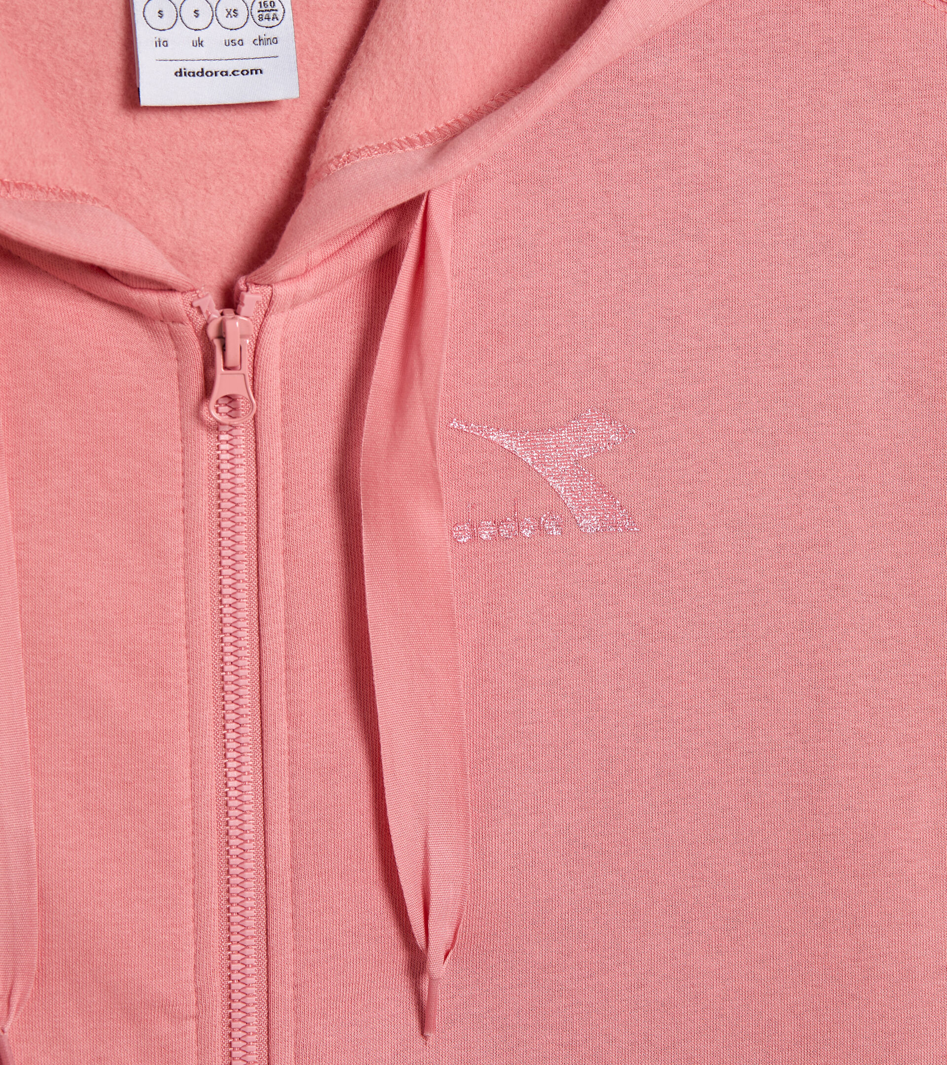Hooded sweatshirt - Women L.HOODIE FZ BLINK LOBSTER BISQUE - Diadora
