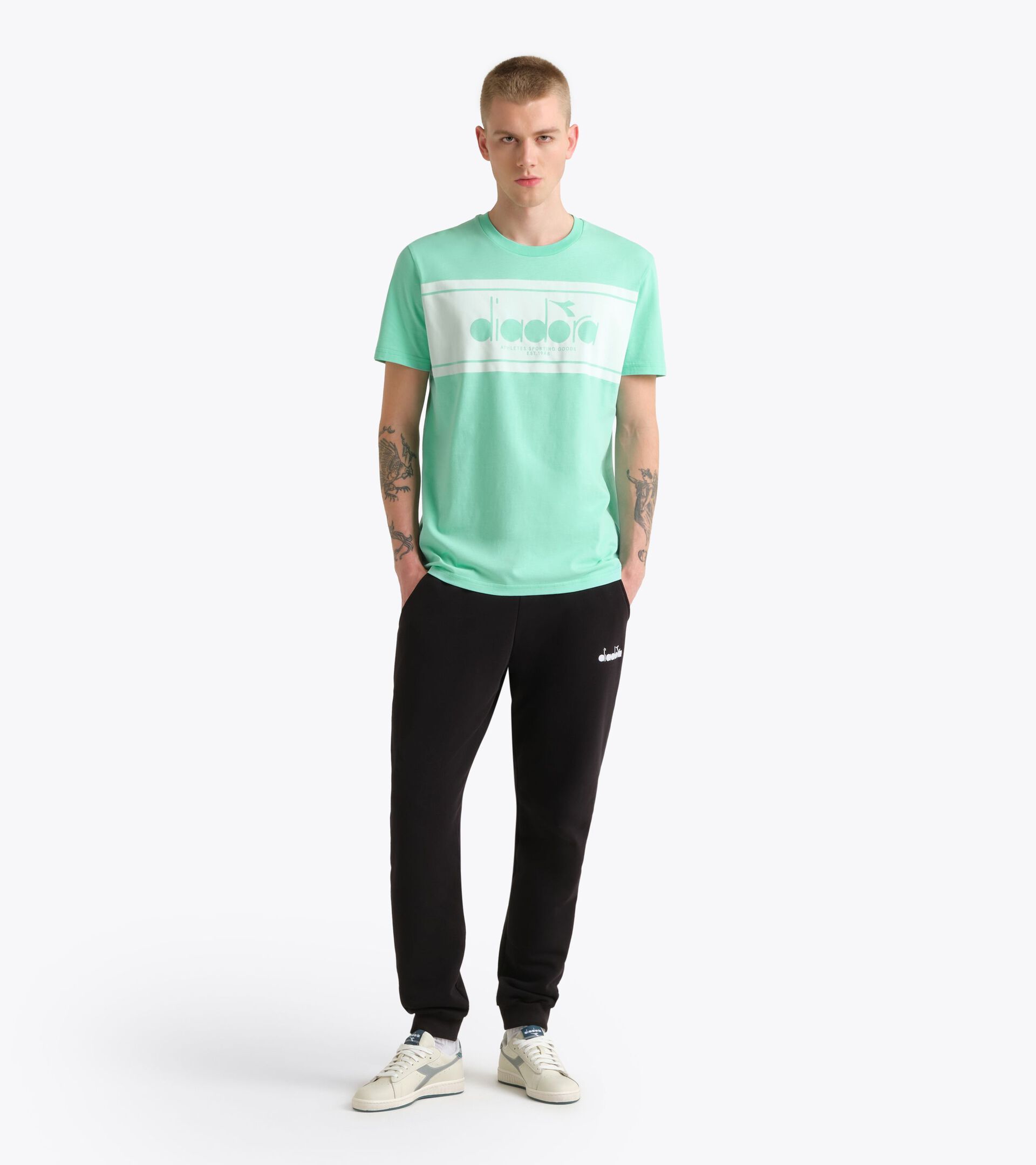 T-shirt - All-Gender
 T-SHIRT SS LOGO NEON GREEN - Diadora