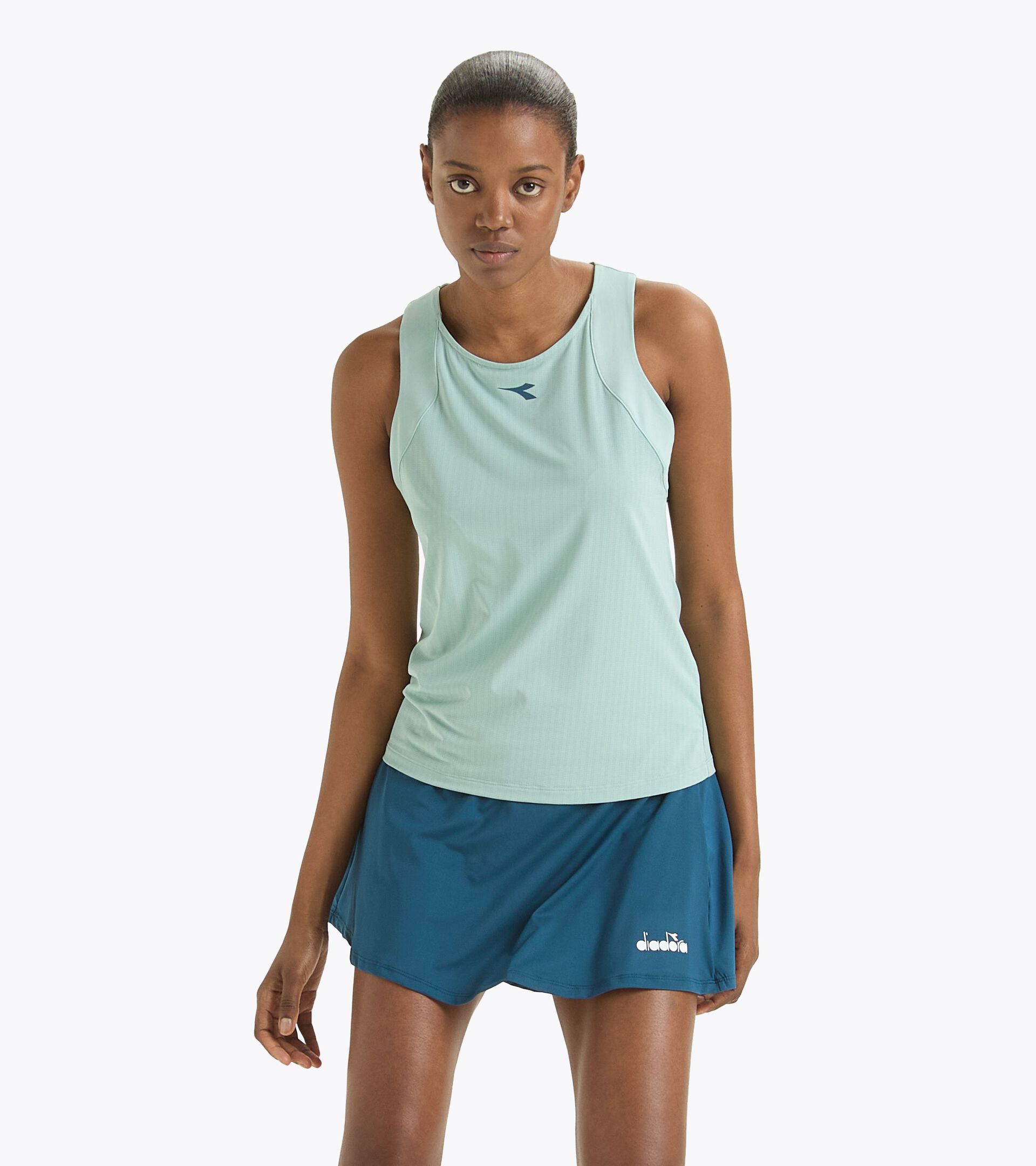 Camiseta sin mangas de tenis con espalda estilo nadadora - Competición - Mujer
 L. TANK ICON OLAS SPRAY - Diadora