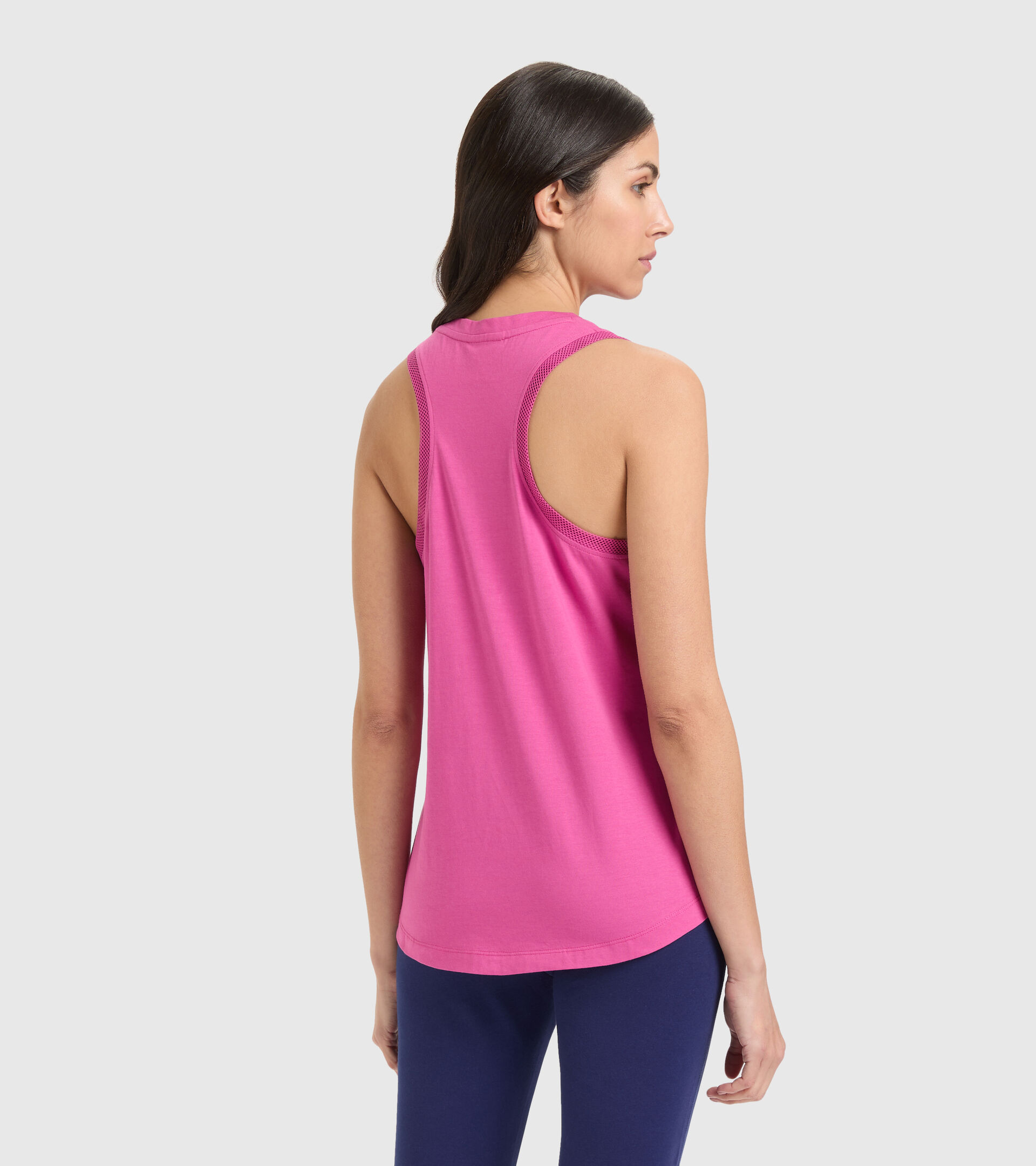 Cotton sports vest top - Women L. TANK FLOSS PINK IBIS - Diadora