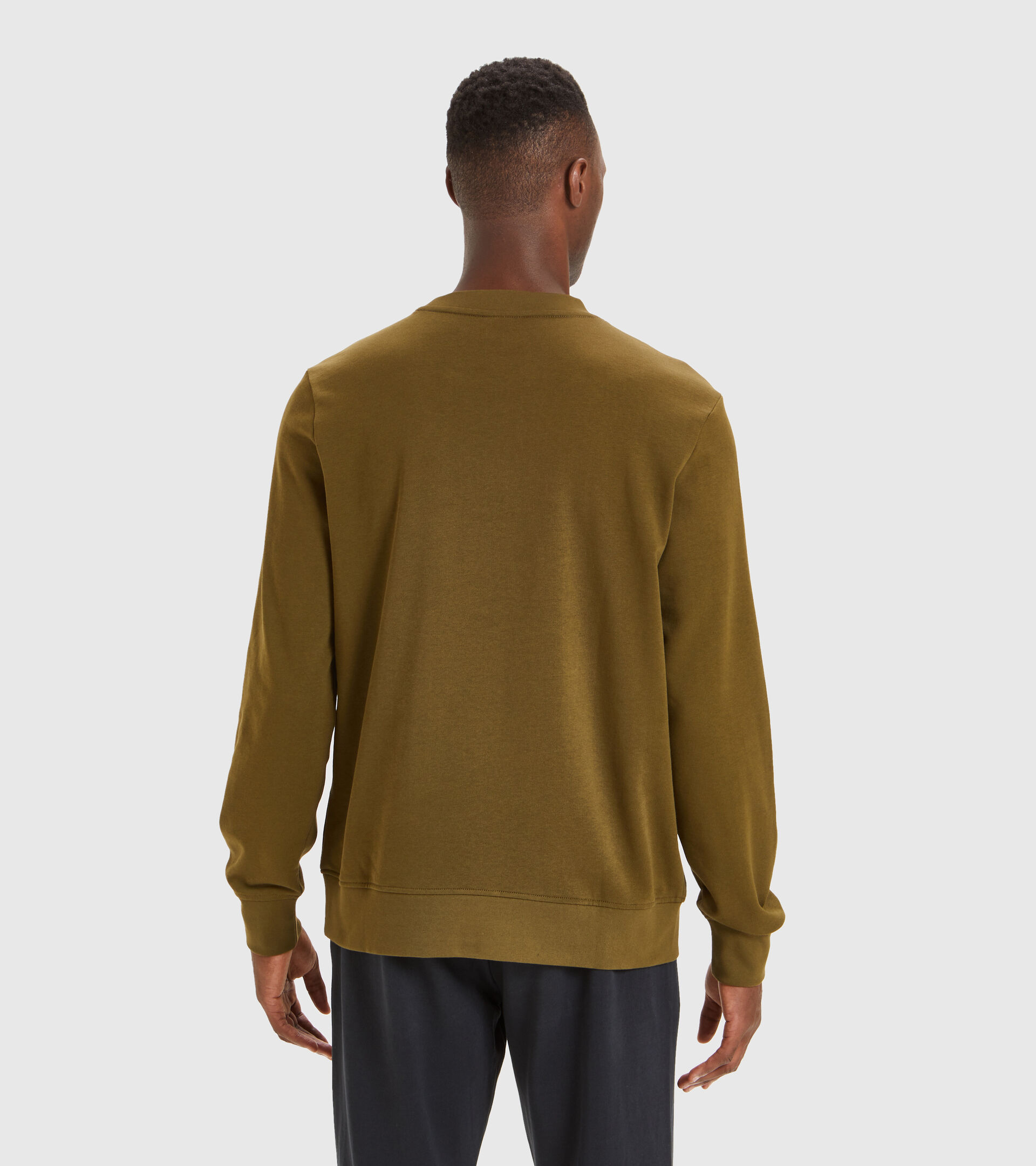 Crew-neck sweatshirt - Men SWEATSHIRT CREW LOGO CHROMIA OLIVE GREEN - Diadora