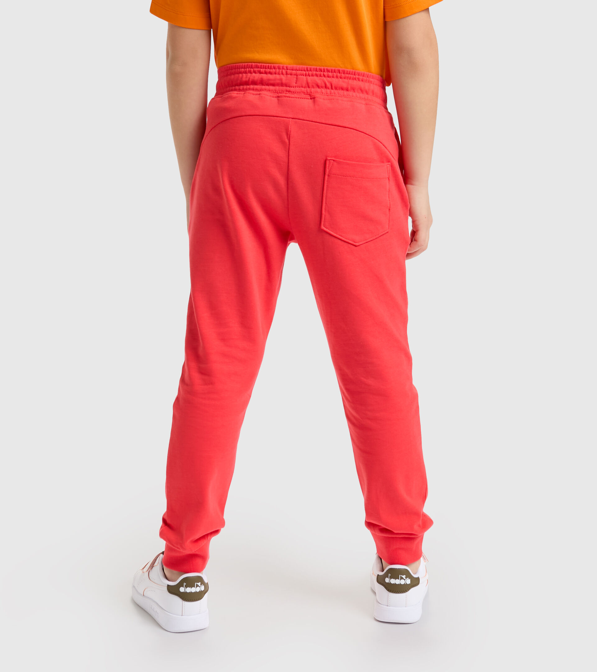 Pantalones deportivos de algodón - Unisex JU.CUFF PANTS RAINBOW ROJO AMAPOLA - Diadora