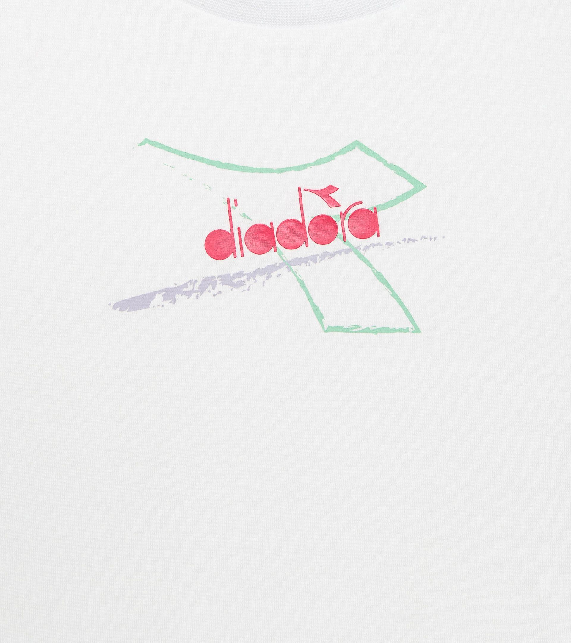 Cotton t-shirt - Girls JG. T-SHIRT SS GRAFFITI OPTICAL WHITE - Diadora