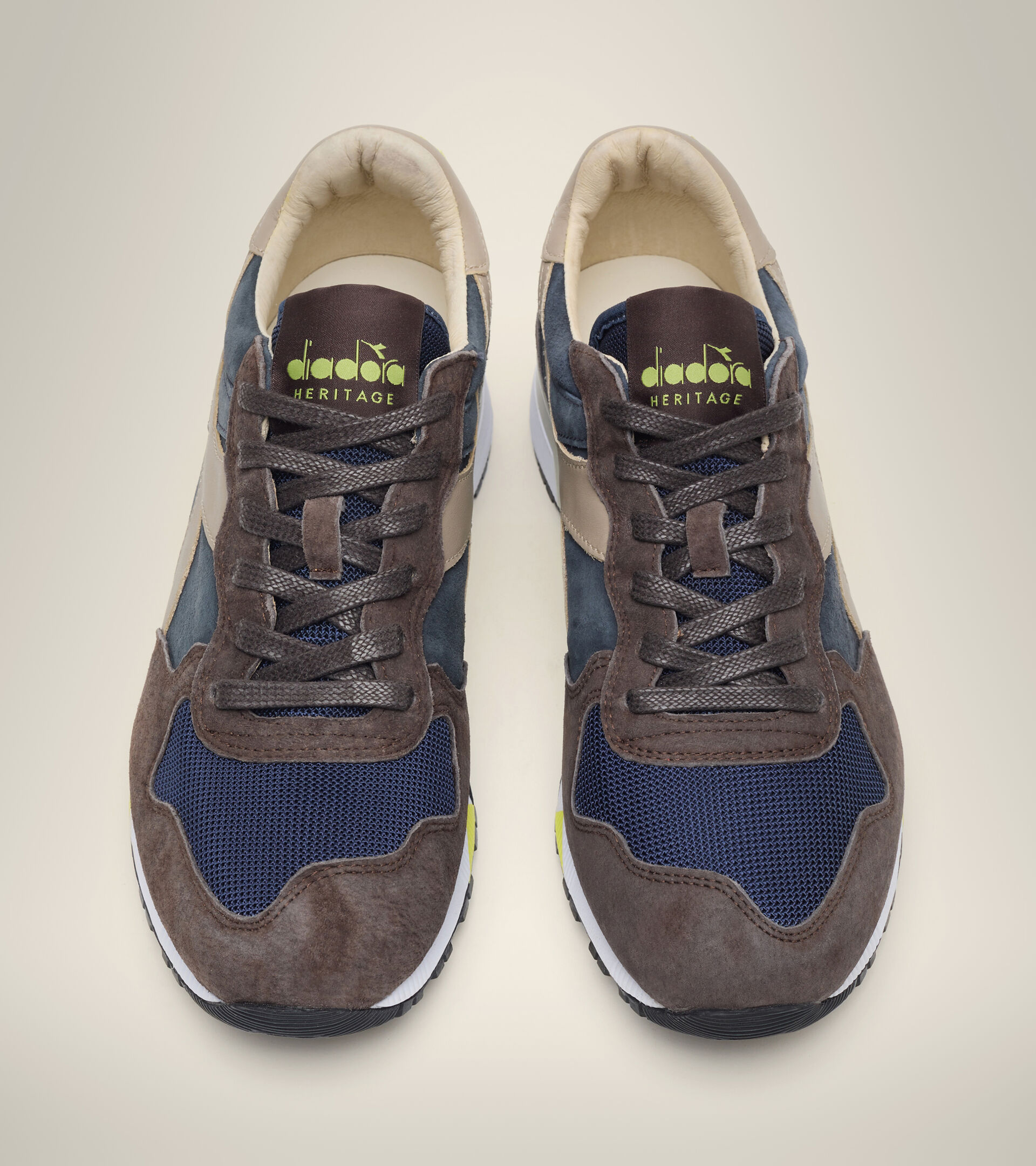 Footwear Heritage UOMO TRIDENT 90 SUEDE SW BLUE DENIM/BROWN TURKISH COFFE Diadora
