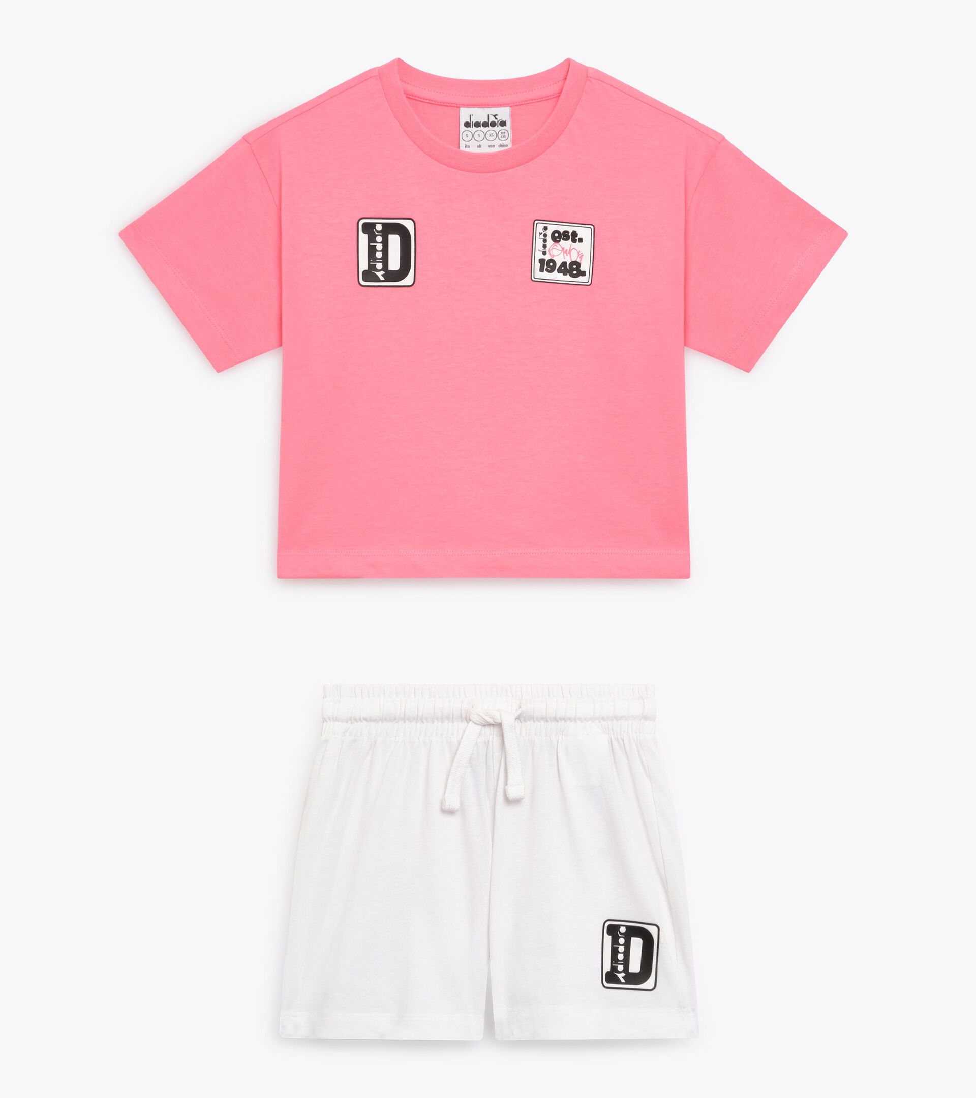 Sports set - T-shirt and shorts - Girls
 JG. SET ESS. SPORTS SS PINK LEMONADE - Diadora