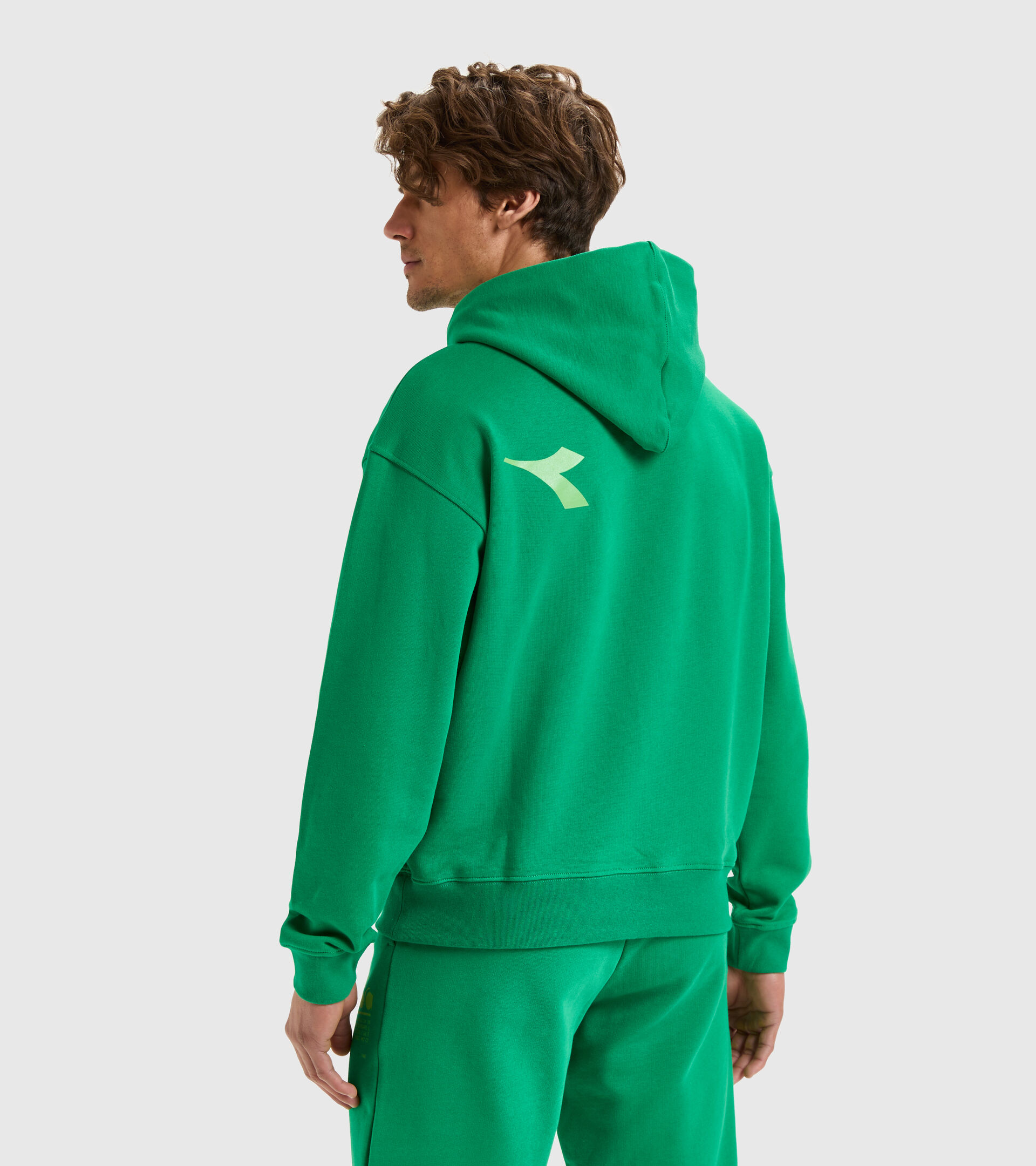 Sweatshirt mit Kapuze aus aufgerauter Baumwolle - Unisex HOODIE MANIFESTO FROHLICHGRUN - Diadora