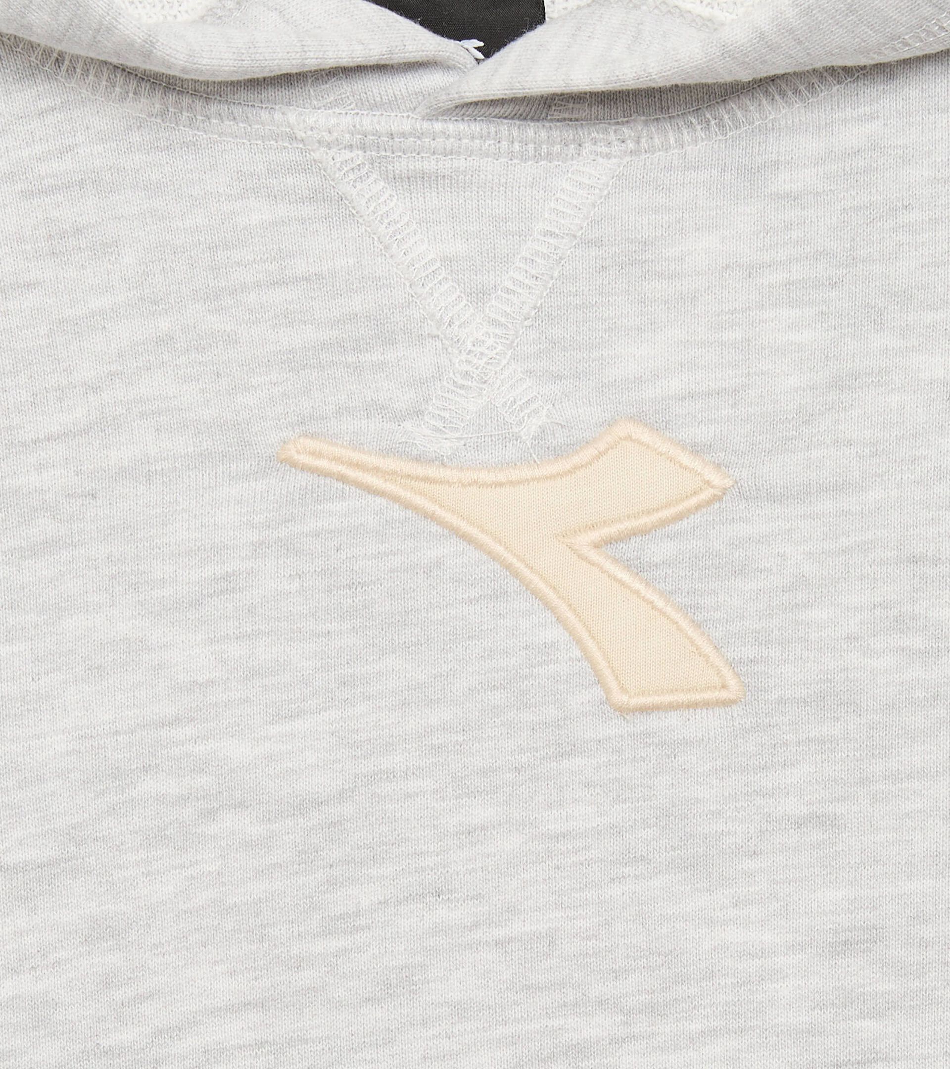 Hoodie with details - Girl JG. HOODIE DISTRICT LIGHT MIDDLE GREY MELANGE - Diadora