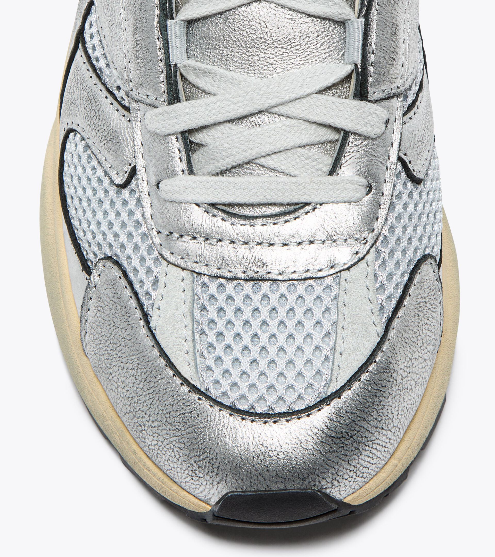 Sneaker Heritage in pelle - Donna MERCURY ELITE SILVER USED WN ARGENTO METALLIZZATO - Diadora