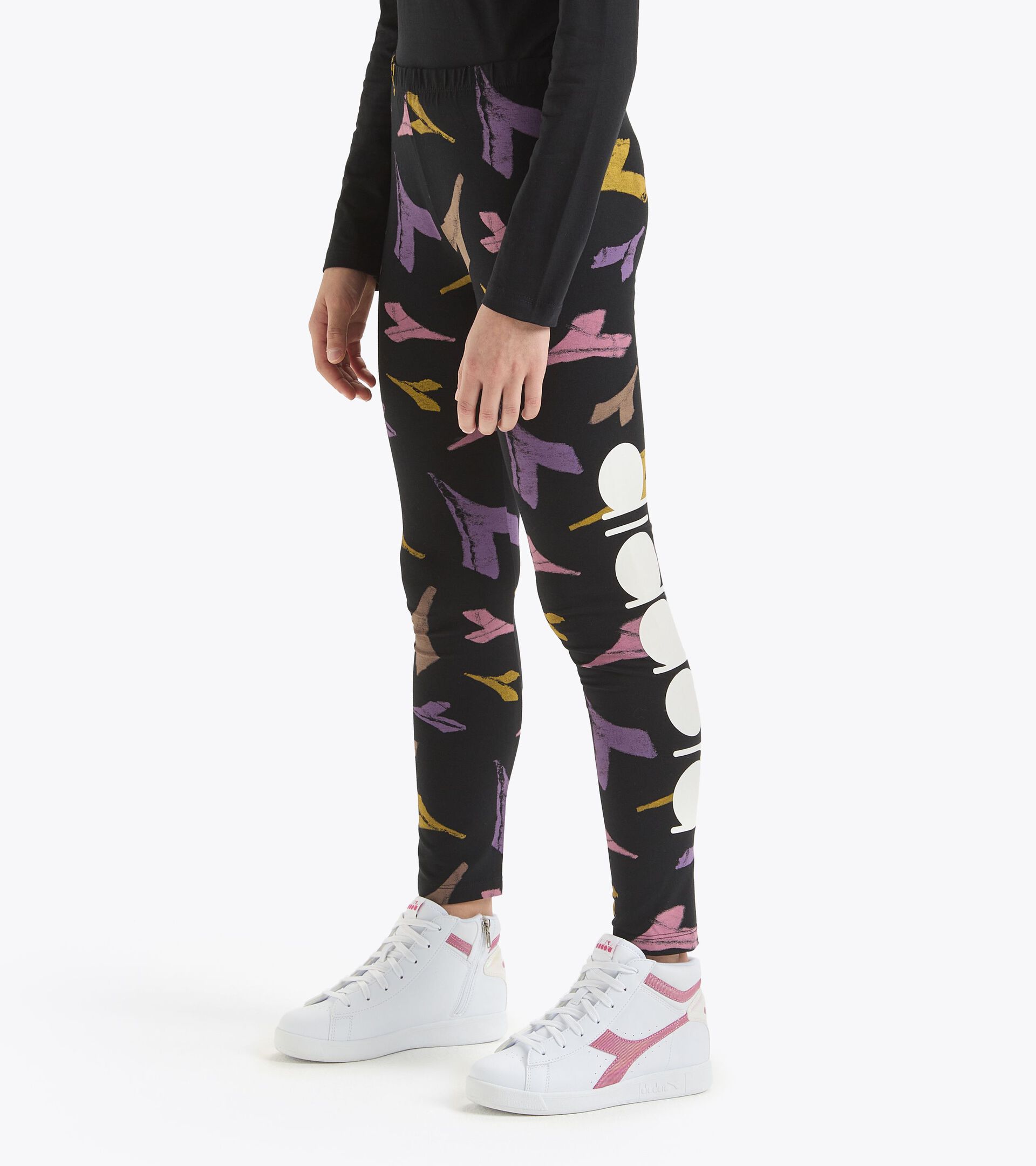 Leggings - Niña JG.LEGGINS LOGO AOP NEGRO - Diadora