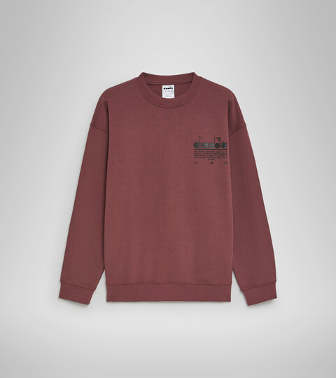 SWEATSHIRT CREW MANIFESTO, VIOLETAS PRENSADO Sudadera de algodón - Unisex SWEATSHIRT CREW MANIFESTO VIOLETAS PRENSADO - Diadora