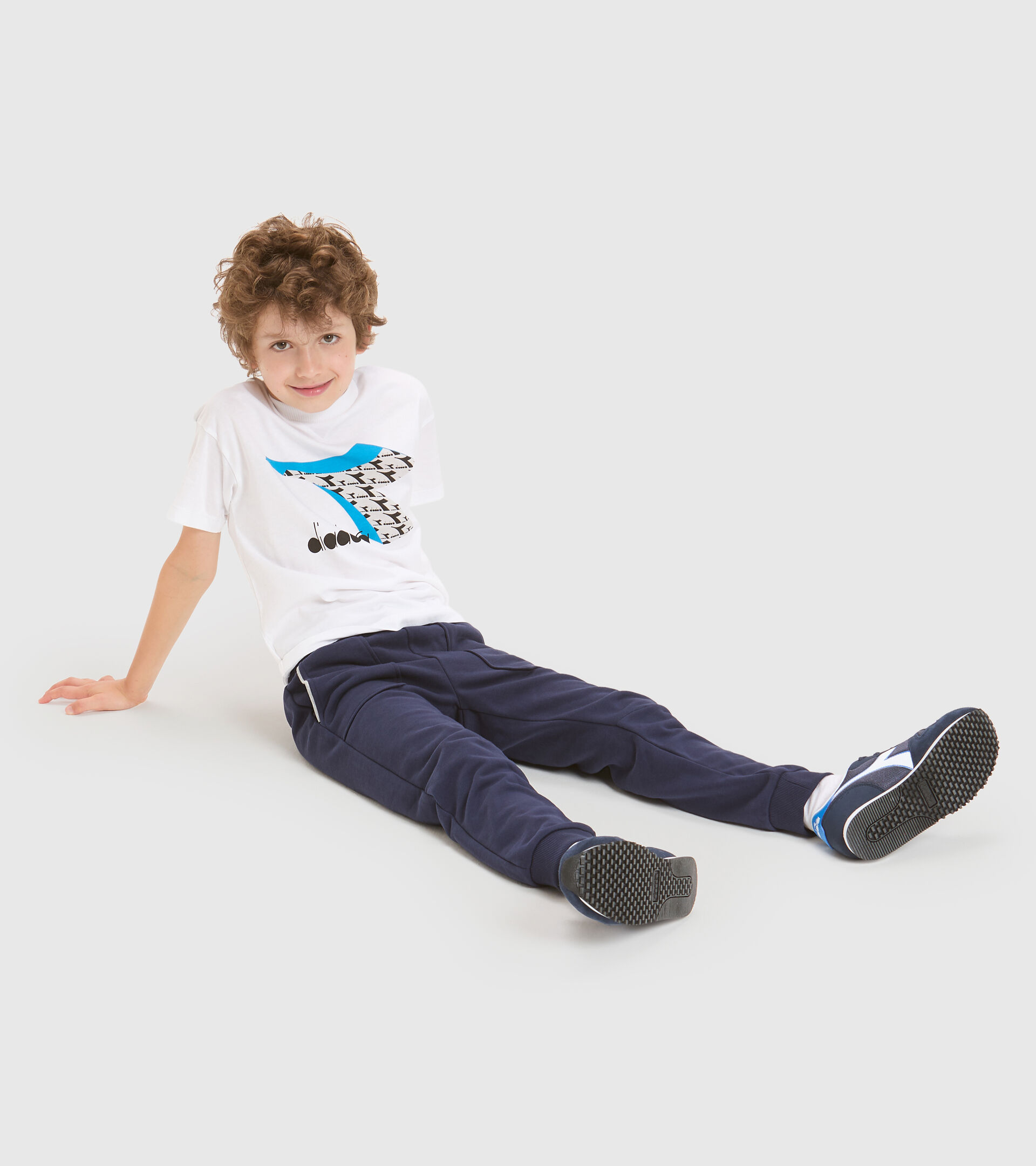 Apparel Sport BAMBINO JU. CUFF PANTS CUBIC BLU CLASSICO Diadora