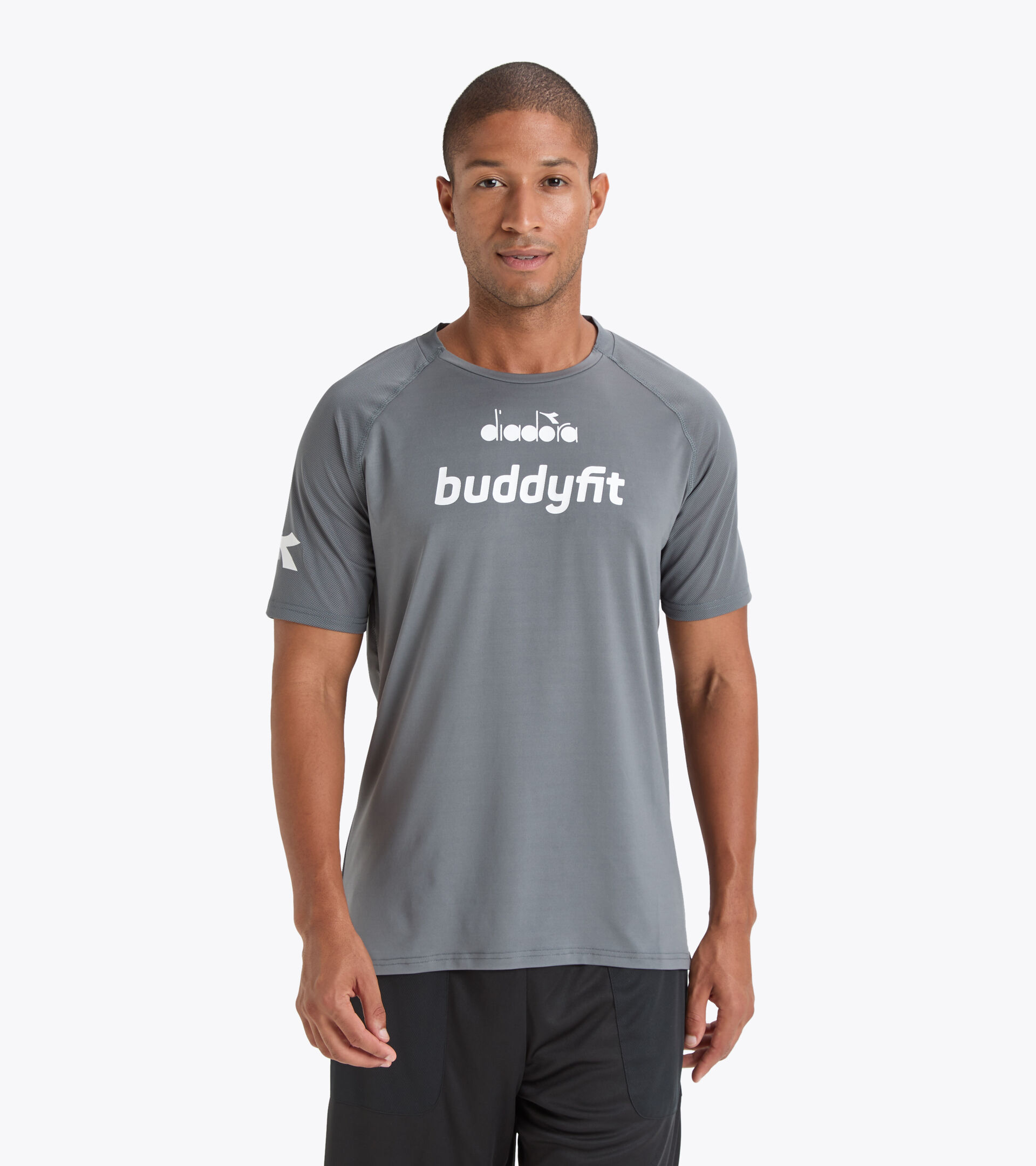 Training T-shirt - Men’s SS LIGHT T-SHIRT BUDDYFIT STEEL GRAY - Diadora