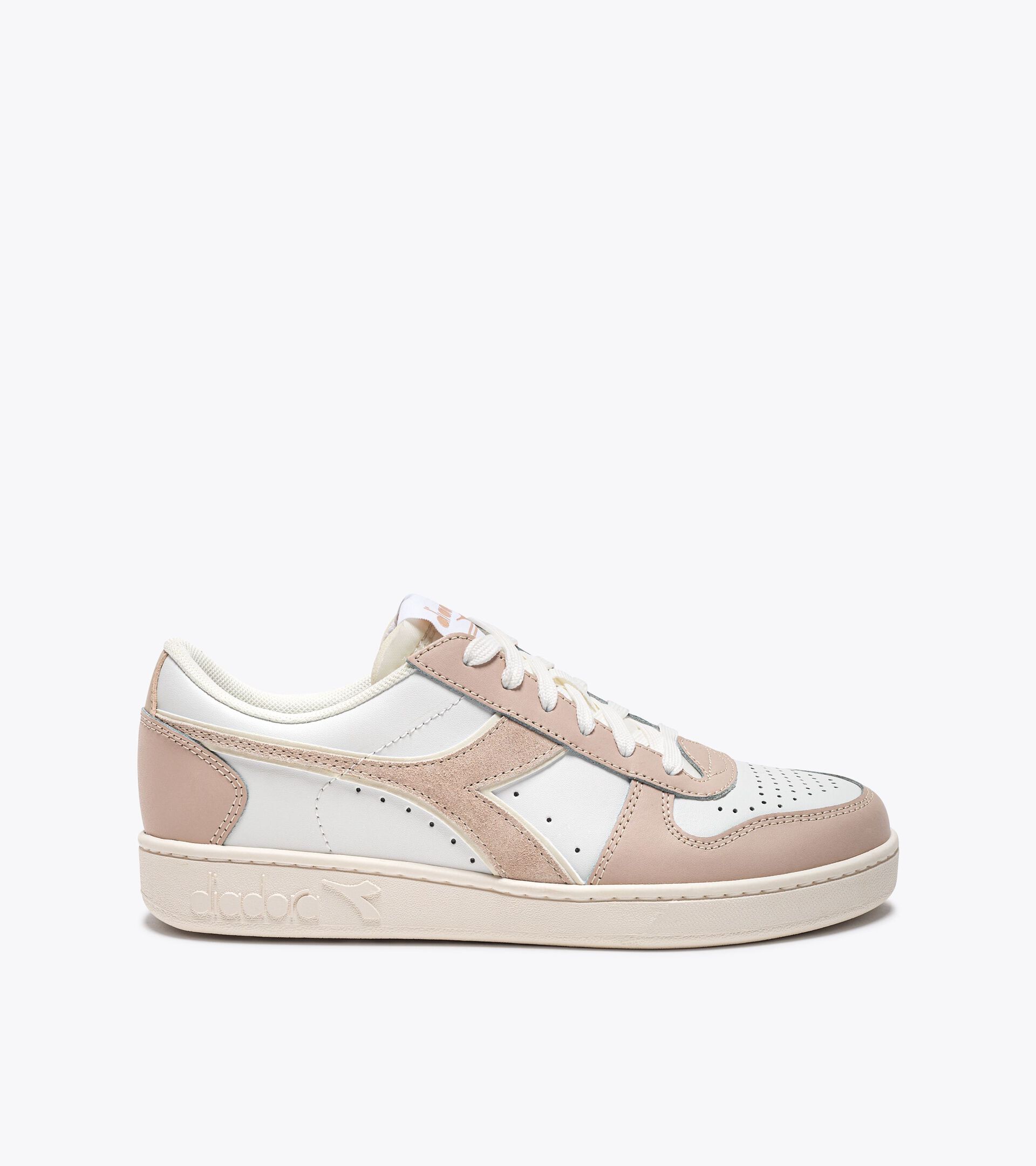 Sportschuh - Damen MAGIC BASKET LOW LEATHER WN WEISS/WISPERN ROSE - Diadora