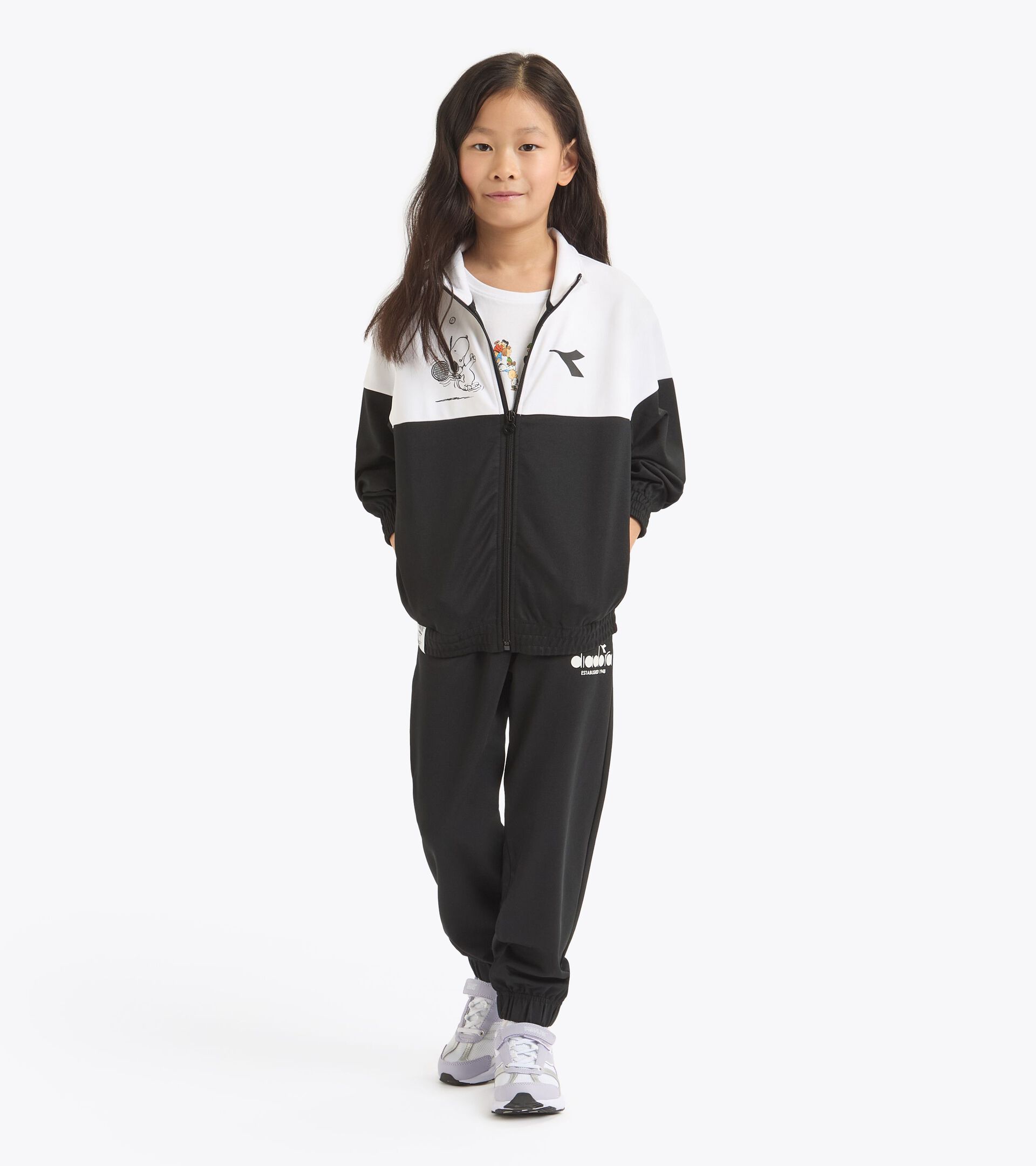 Peanuts sports tracksuit - Kids 
 JU. TRACKSUIT FZ PEANUTS BLACK - Diadora