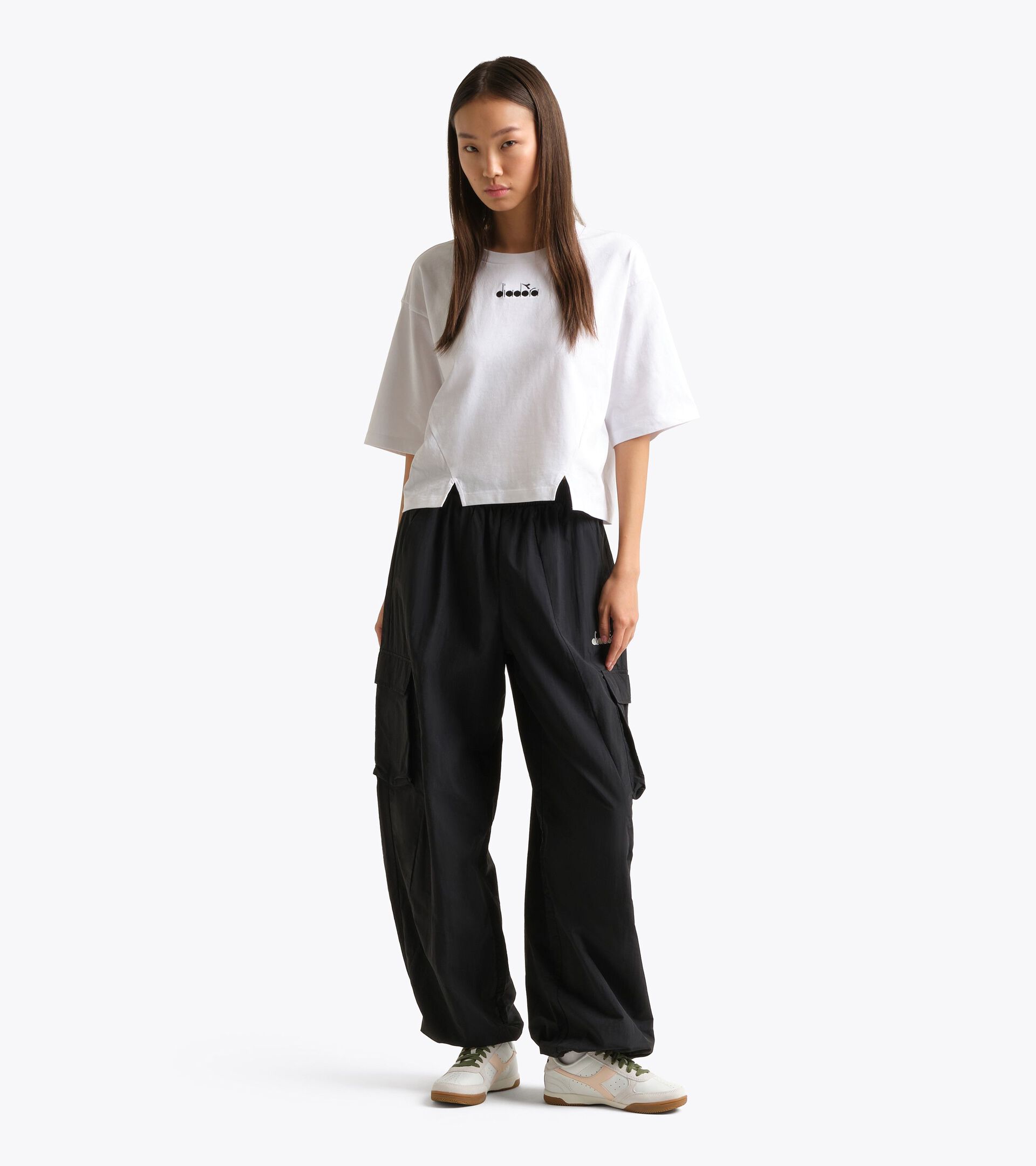 Ripstop nylon track pants - Women&rsquo;s
 L. TRACK PANTS LOGO BLACK - Diadora
