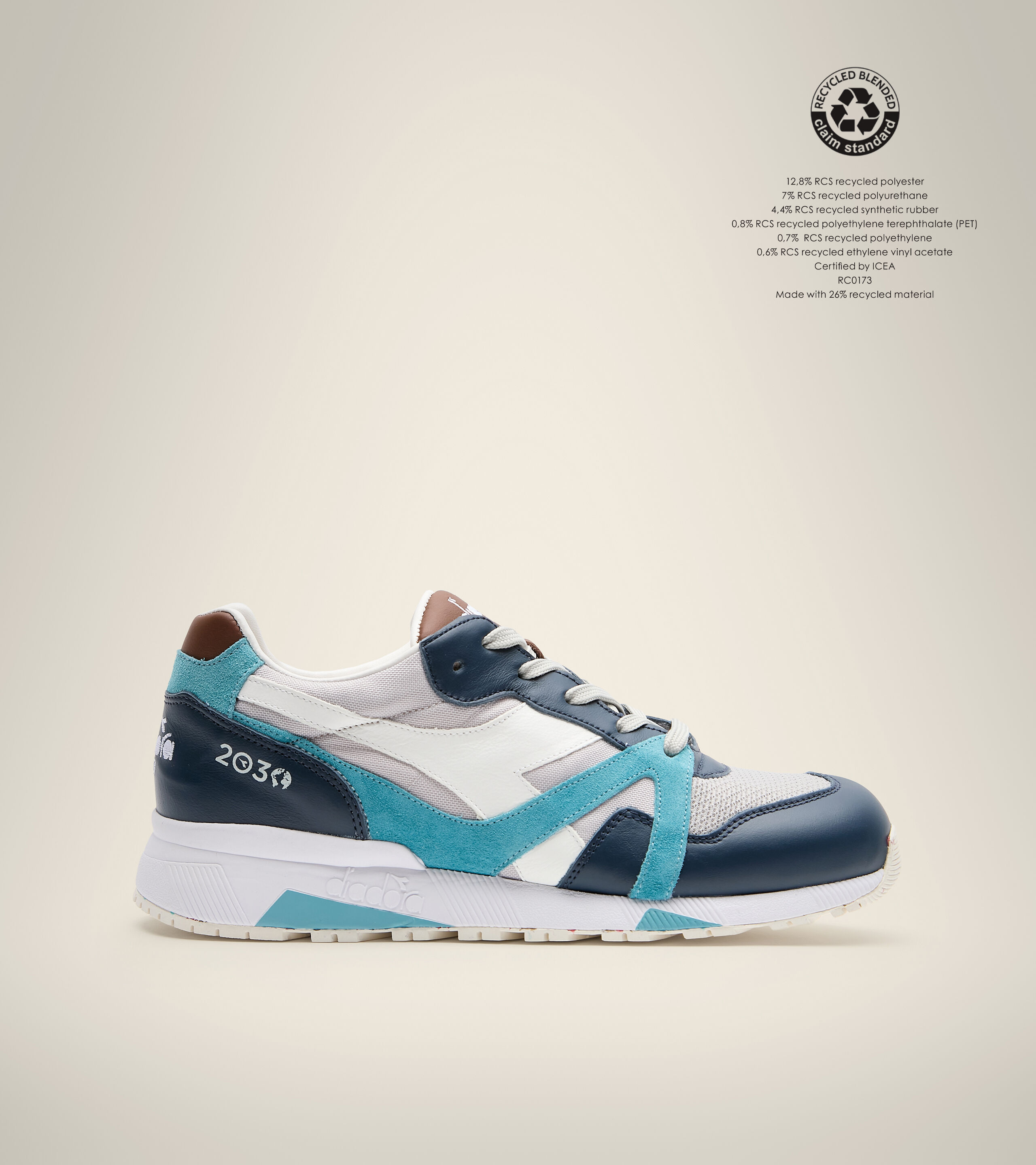 blue diadora trainers