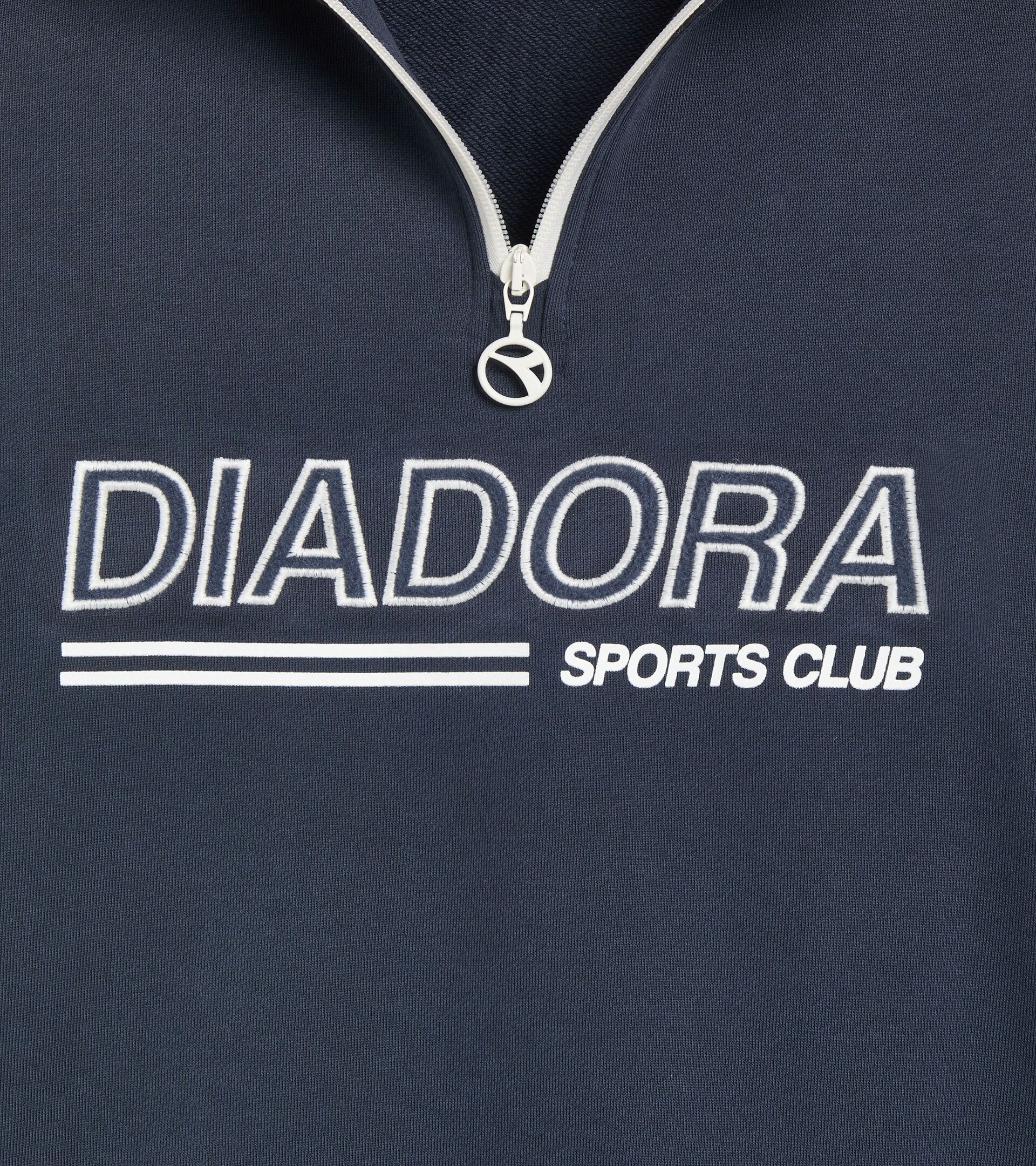 Legacy sweatshirt with a comfort fit - Made in Italy - All-Gender
 SWEATSHIRT 1/2 ZIP LEGACY BLUE DENIM - Diadora