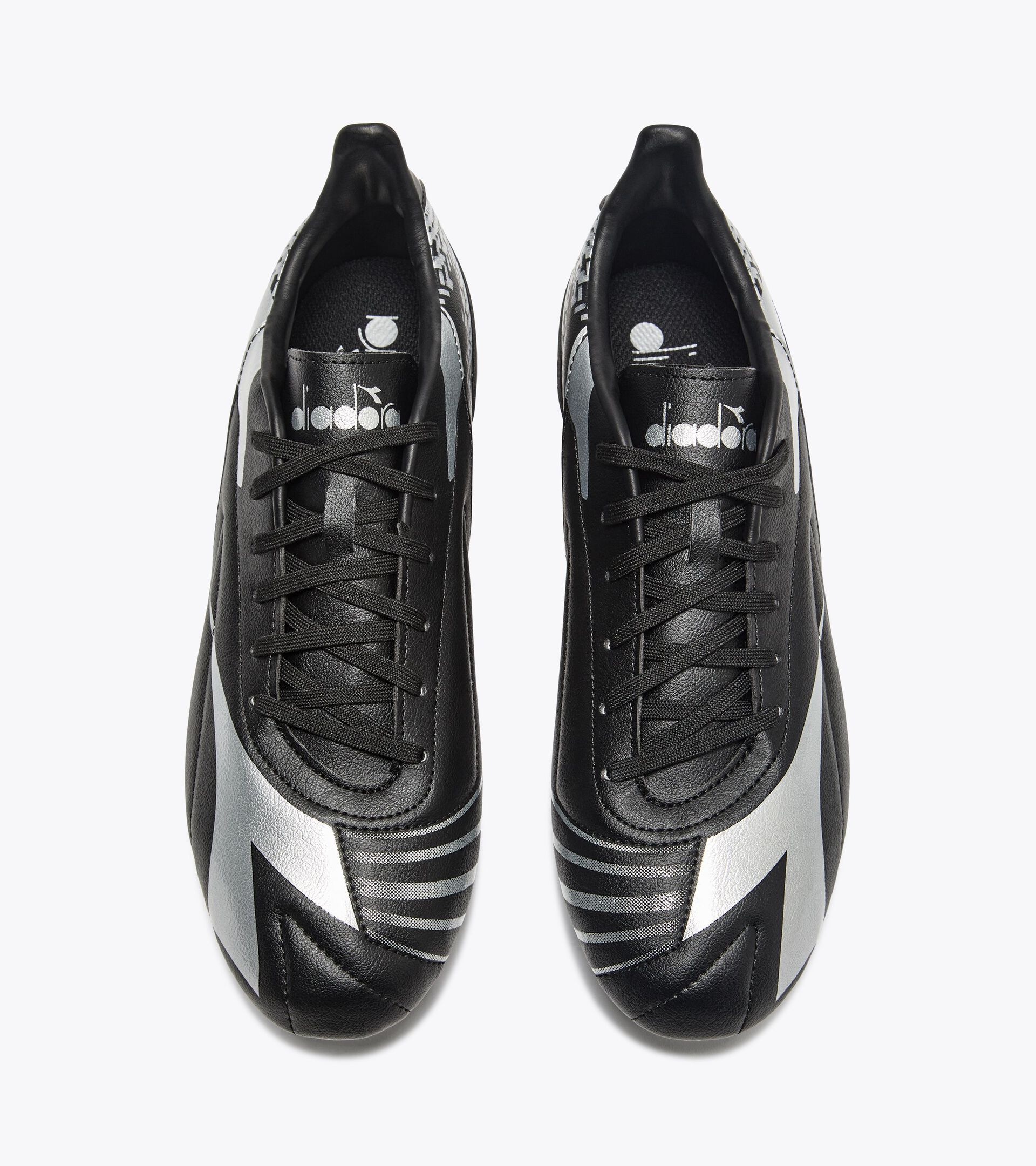 Calcio boots for firm ground - Men's MAXIMUS ELITE R LPU BLACK /SILVER DD - Diadora