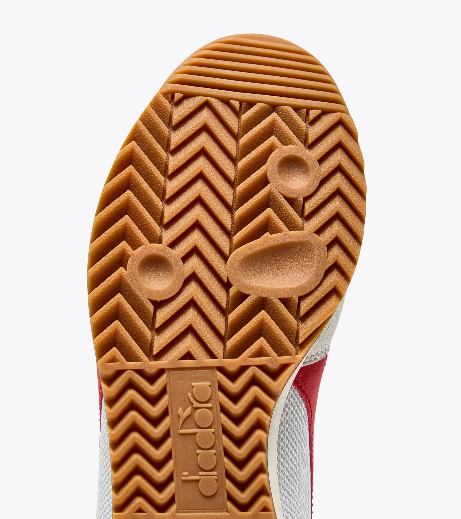Zapatilla de ante de caña baja - Para todos los géneros CROSS BLANCO/ROJO LAVA FUNDIDA - Diadora