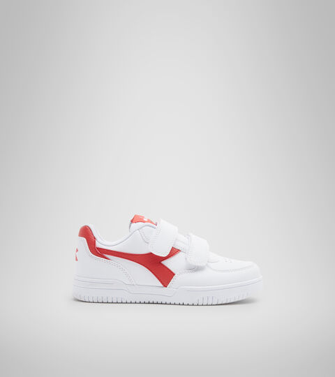 Sports shoes - Kids 4-8 years RAPTOR LOW PS WHITE/AURORA RED - Diadora
