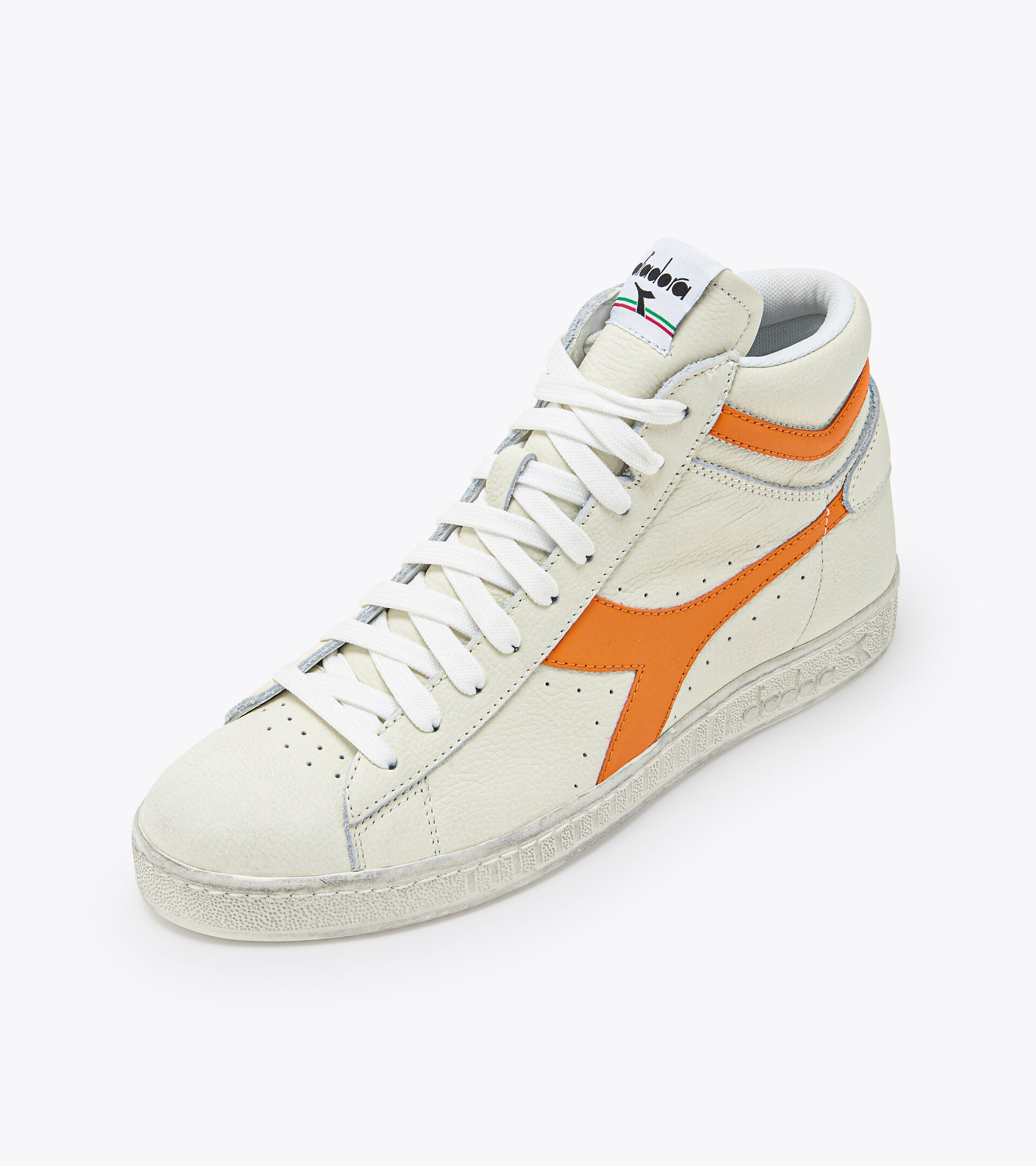 Sportschuh - Unisex GAME L HIGH FLUO WAXED WEISS/APFELSINE 1575 C - Diadora