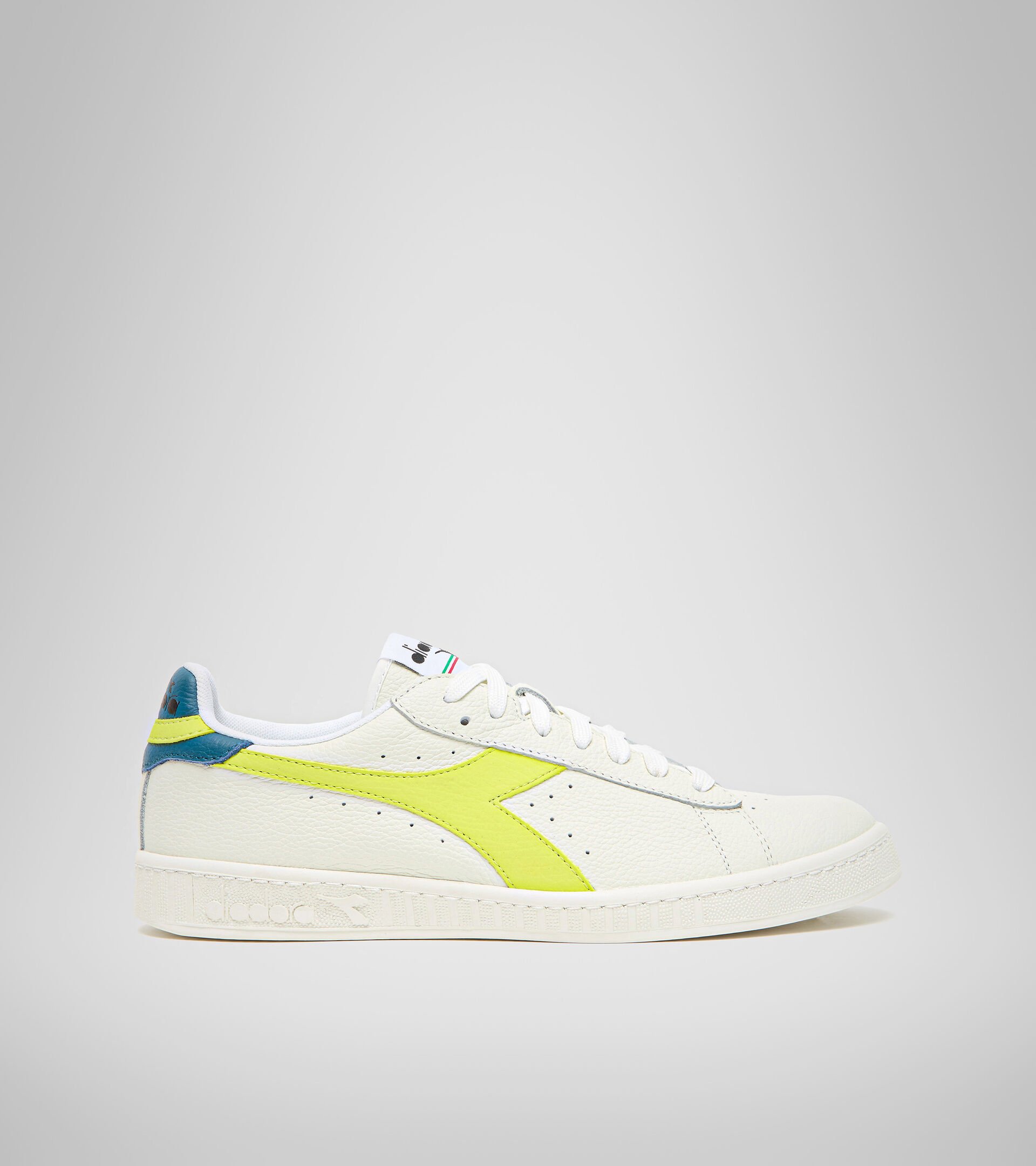 Trainer - Unisex GAME L LOW WHITE/SULPHUR GREEN/BLUE CORAL - Diadora